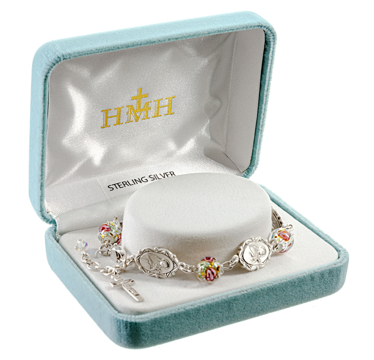 Saint Therese Sterling Silver Bracelet 8mm Necklace | .925 Silver