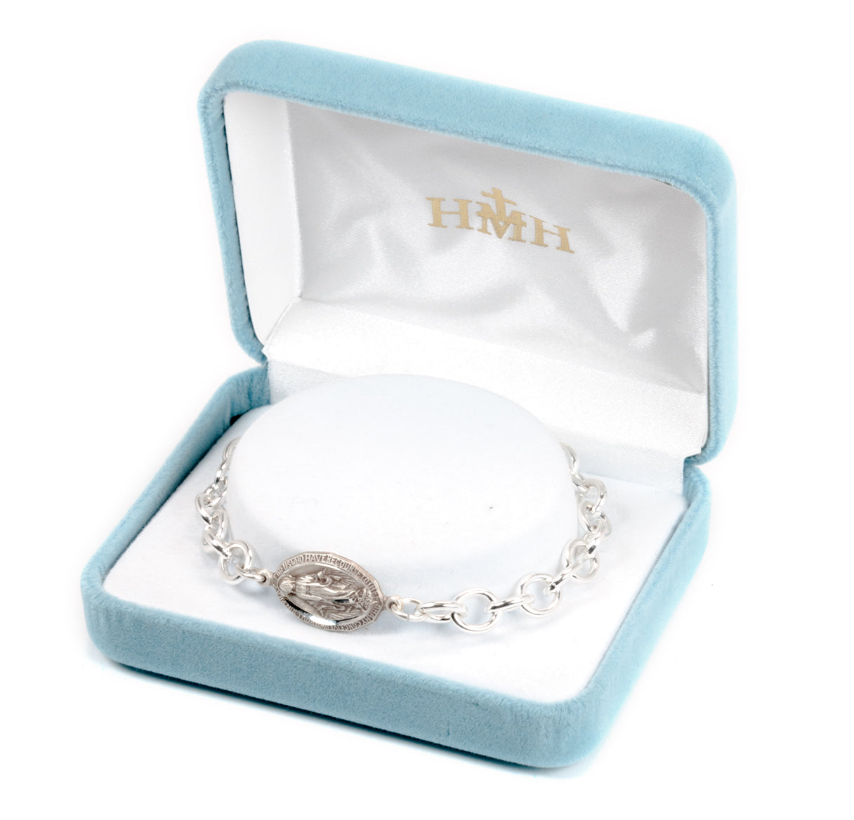 Corrugated Swirl Round Sterling Silver Rosary Bracelet | .925 Silver