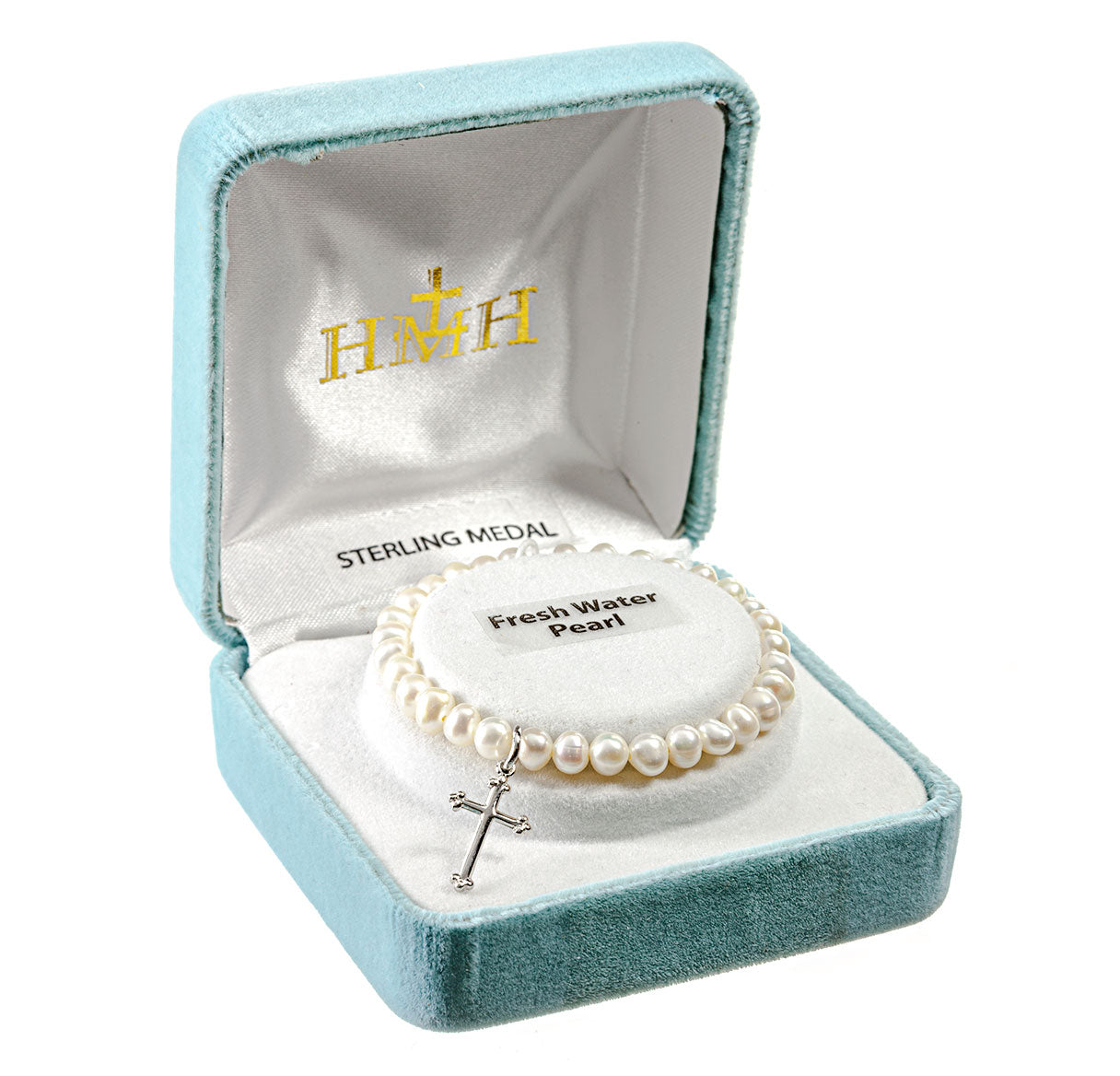 Freshwater Pearl Stretch Bracelet | Catholic Jewelry