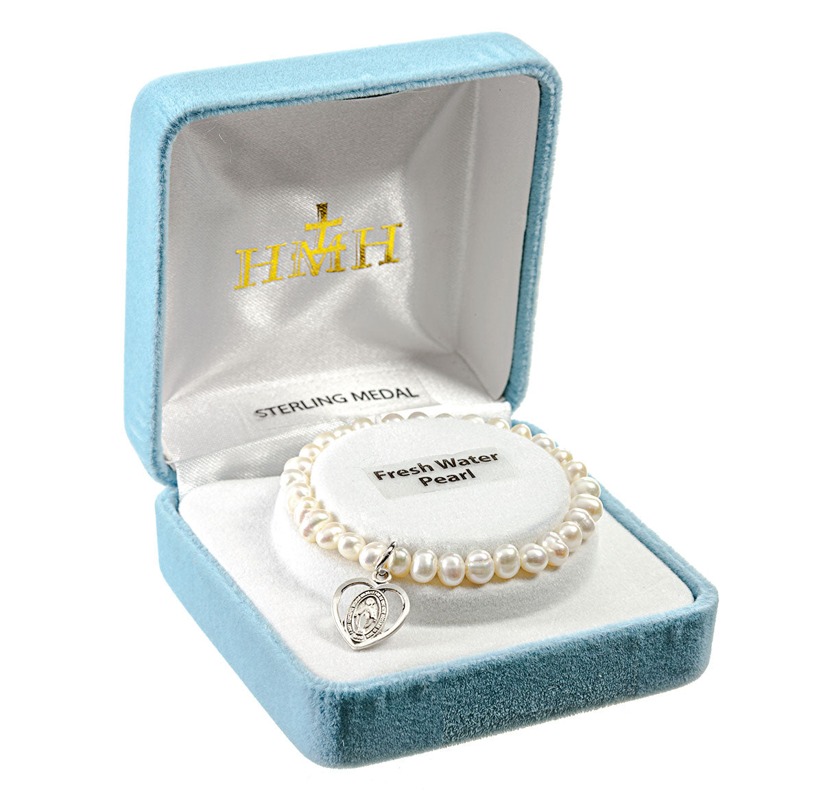 Freshwater Pearl Stretch Bracelet | Catholic Jewelry