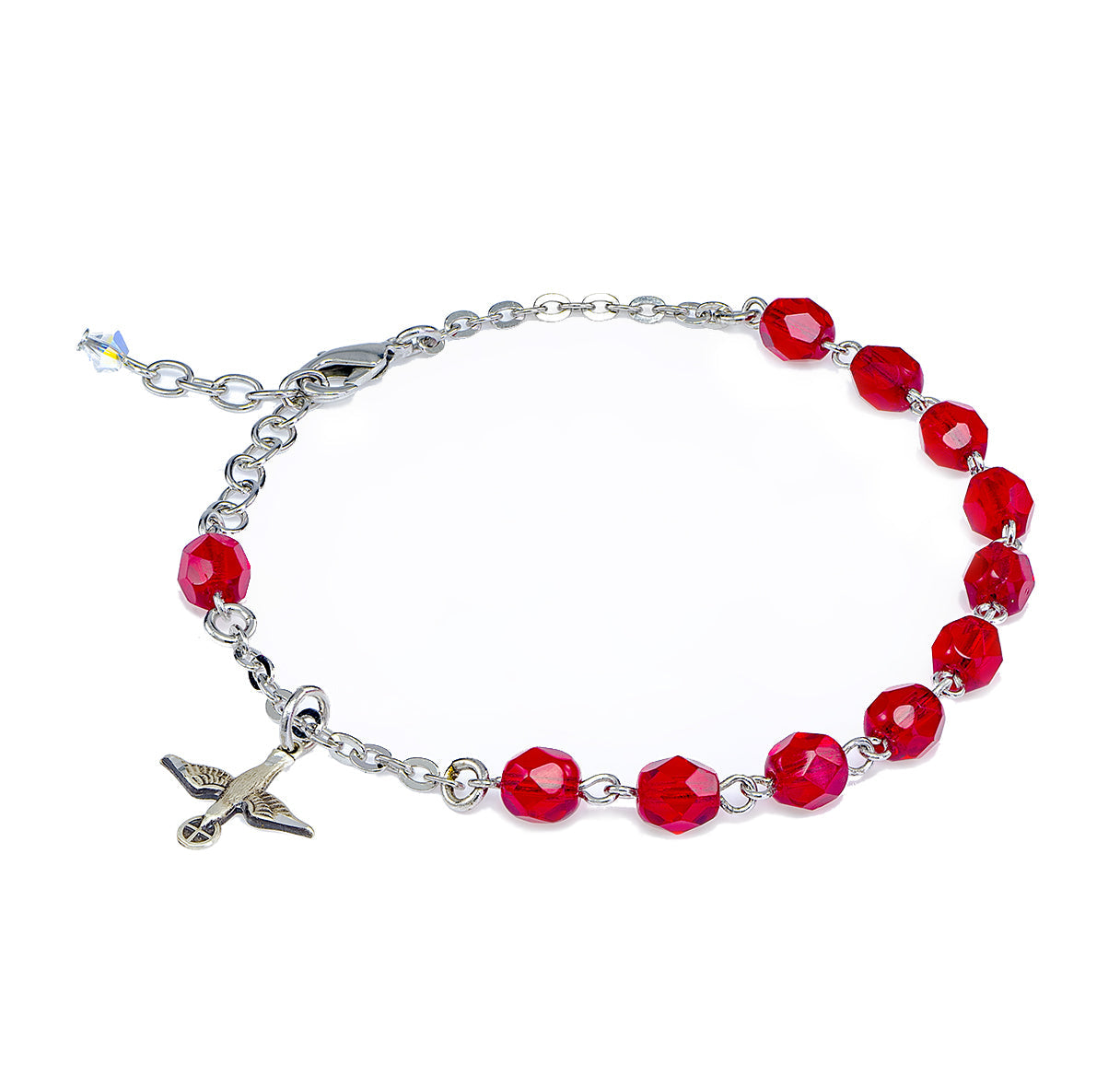 Red Bead Rosary Bracelet | Catholic Rosary