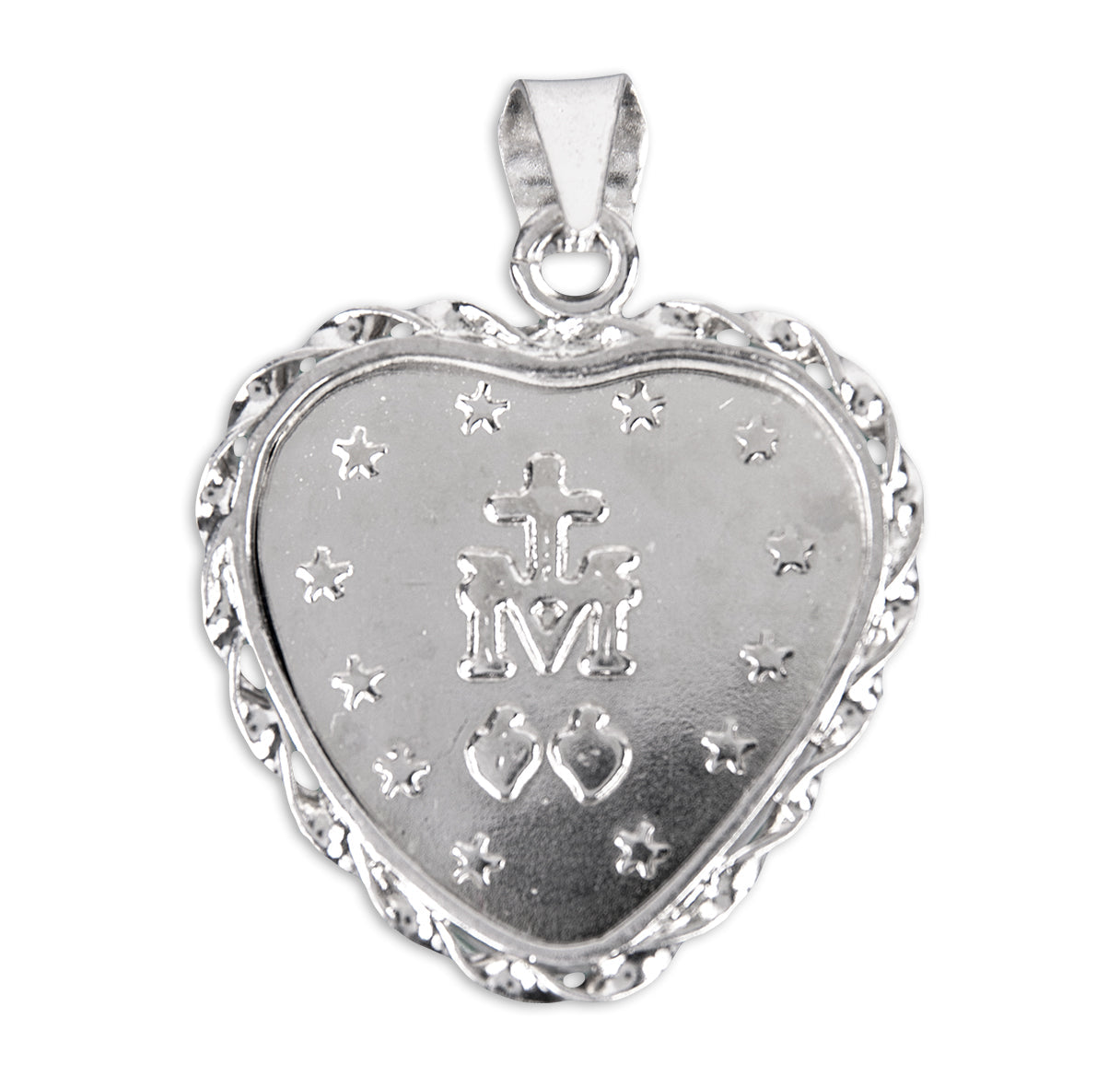 Light Blue Sterling Silver Cameo Miraculous Medal Necklace | .925 Silver