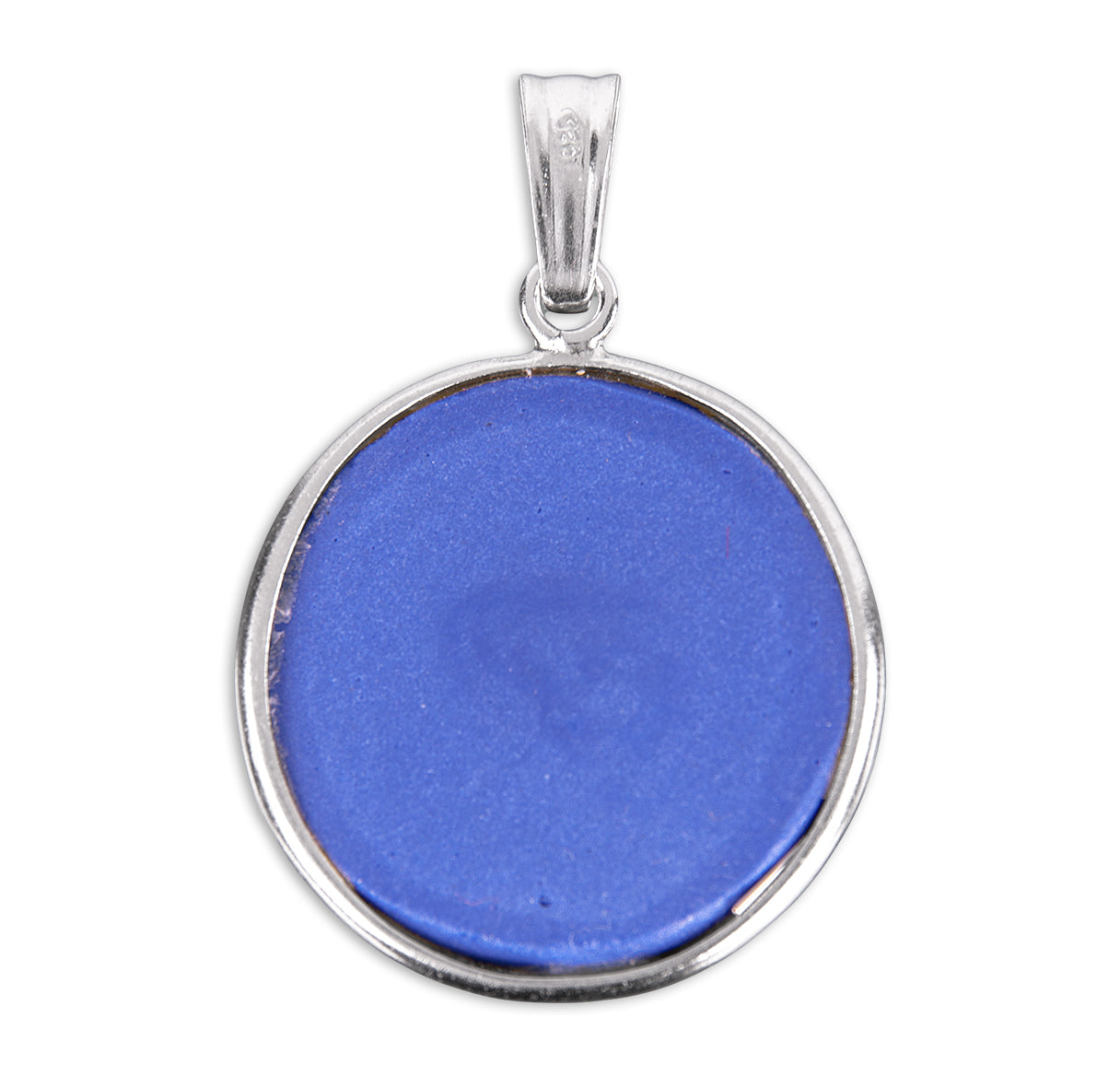 Light Blue Head of Christ Cameo Medal Necklace | Catholic Jewelry