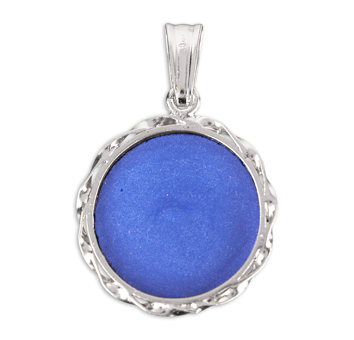 Blue Madonna Profile Cameo Medal Necklace | Catholic Jewelry