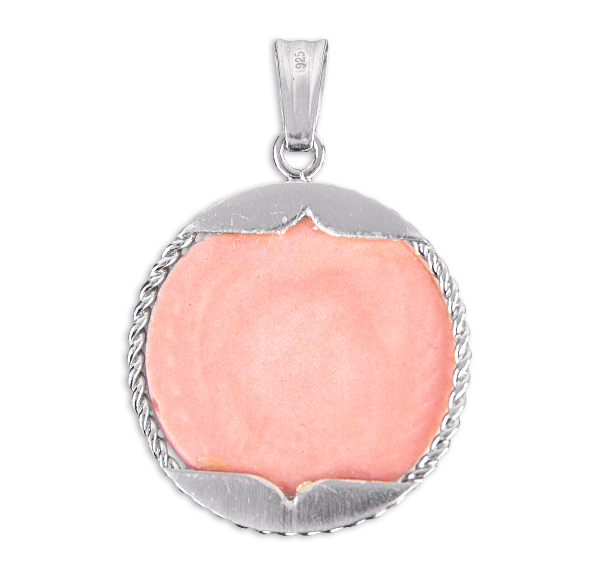 Rose Madonna and Child Cameo Medal Necklace | Catholic Jewelry