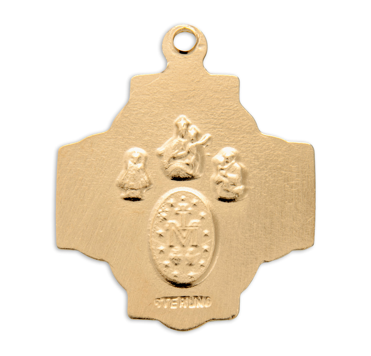 Gold Over Sterling Silver Four-Way Medal Necklace | 16kt Gold Plated .925 Silver