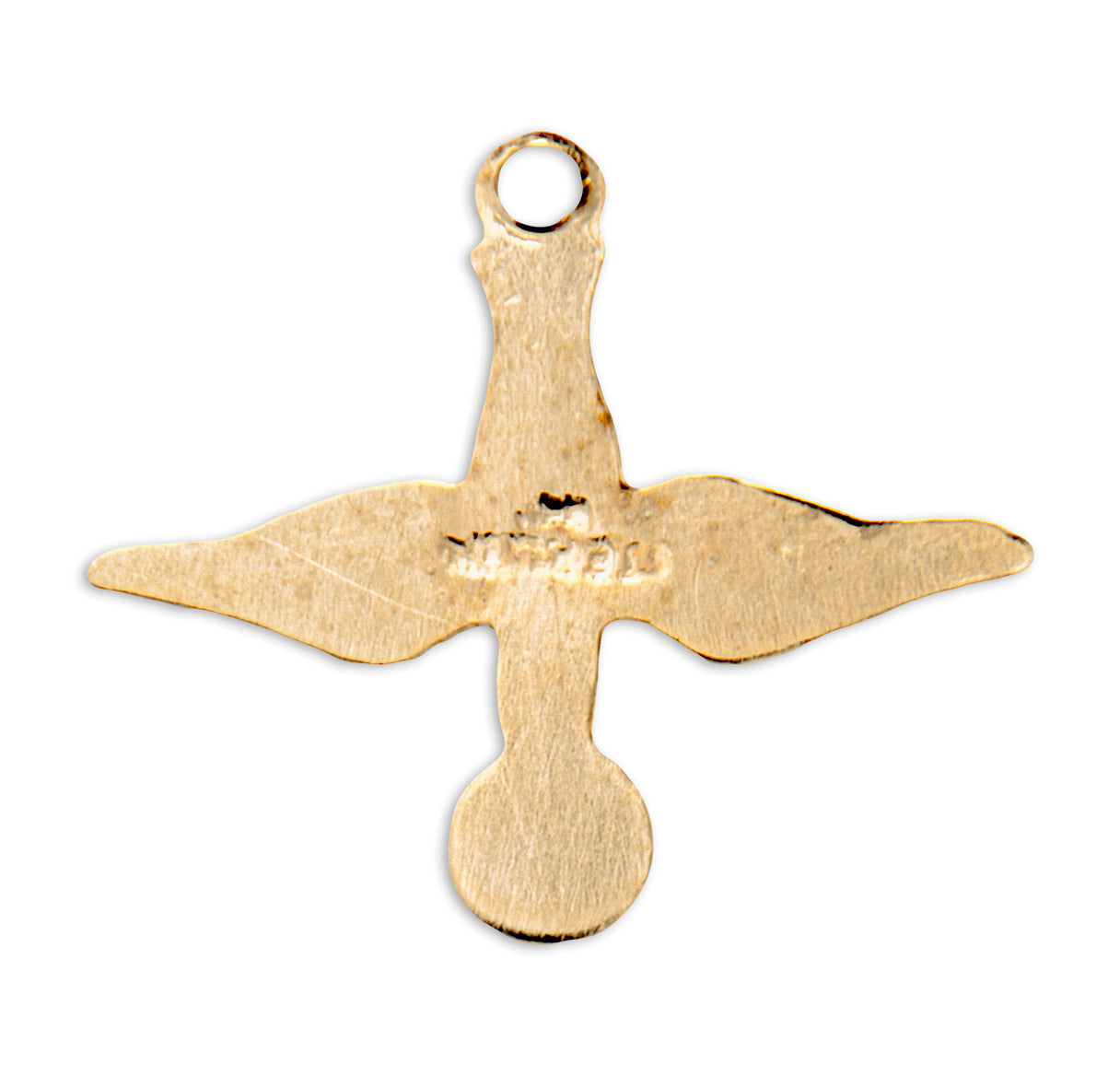Holy Spirit Gold Over Sterling Silver Medal Necklace | 16kt Gold Plated .925 Silver