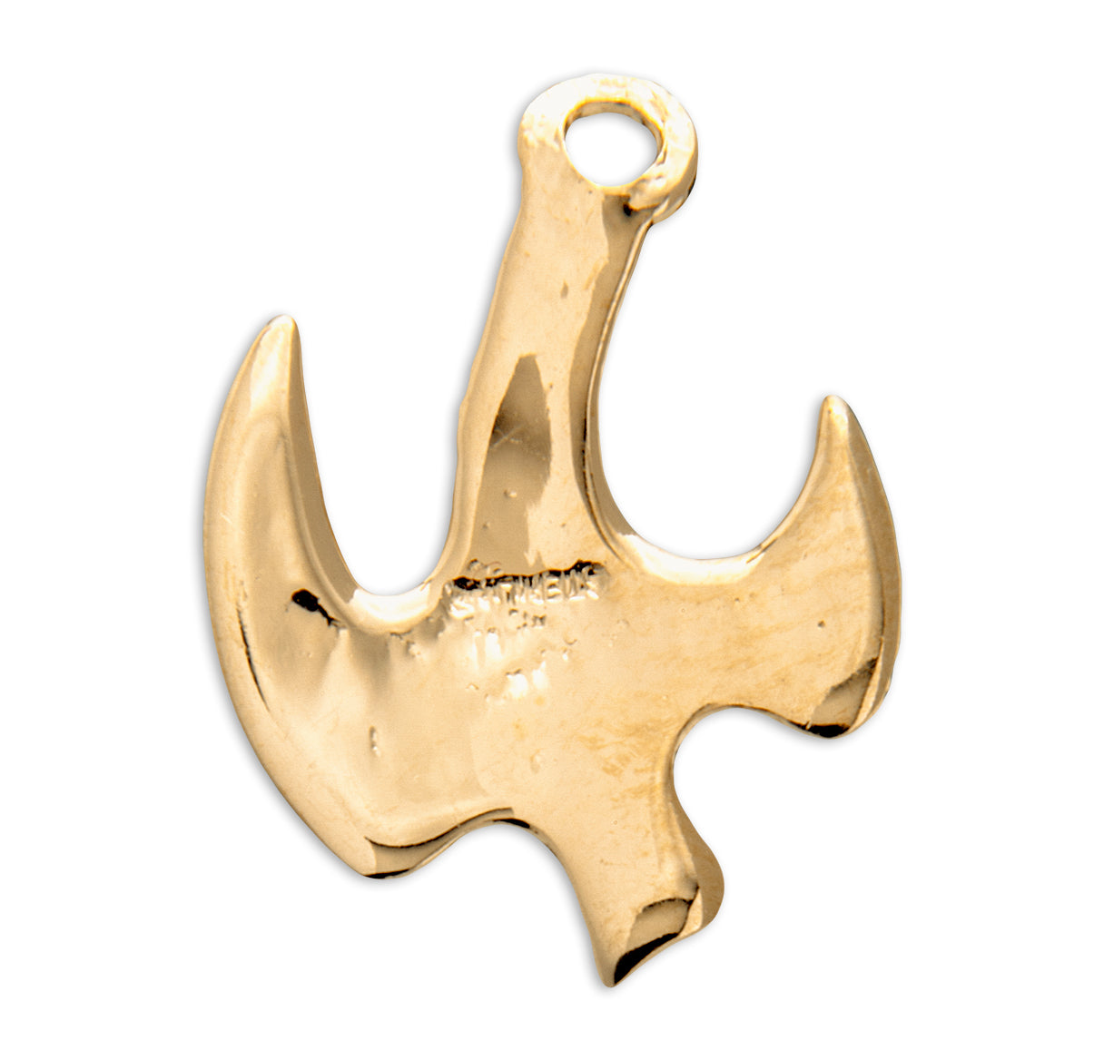 Holy Spirit High Polished Gold Over Sterling Silver Medal Necklace | 16kt Gold Plated .925 Silver