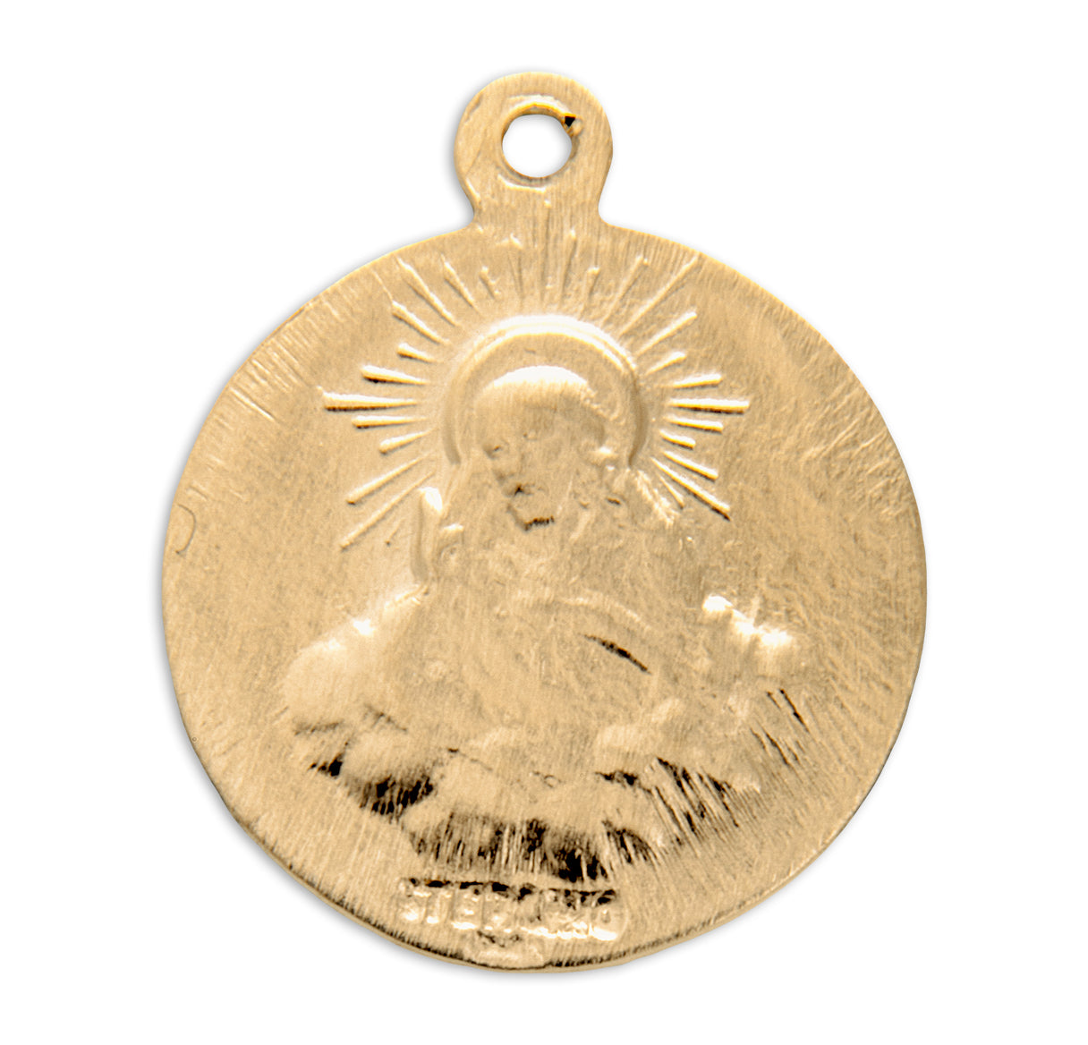 Gold Over Sterling Silver Saint THerese The Little Flower Medal Necklace | 16kt Gold Plated .925 Silver