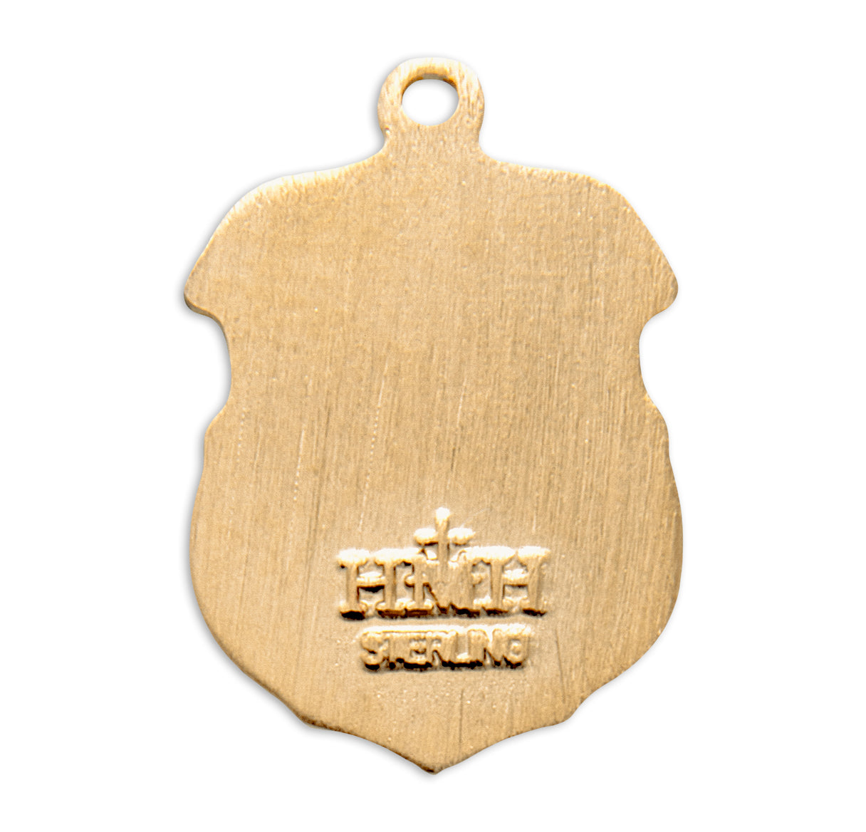 Saint Michael Gold Over Sterling Silver Badge Medal Necklace | 16kt Gold Plated .925 Silver
