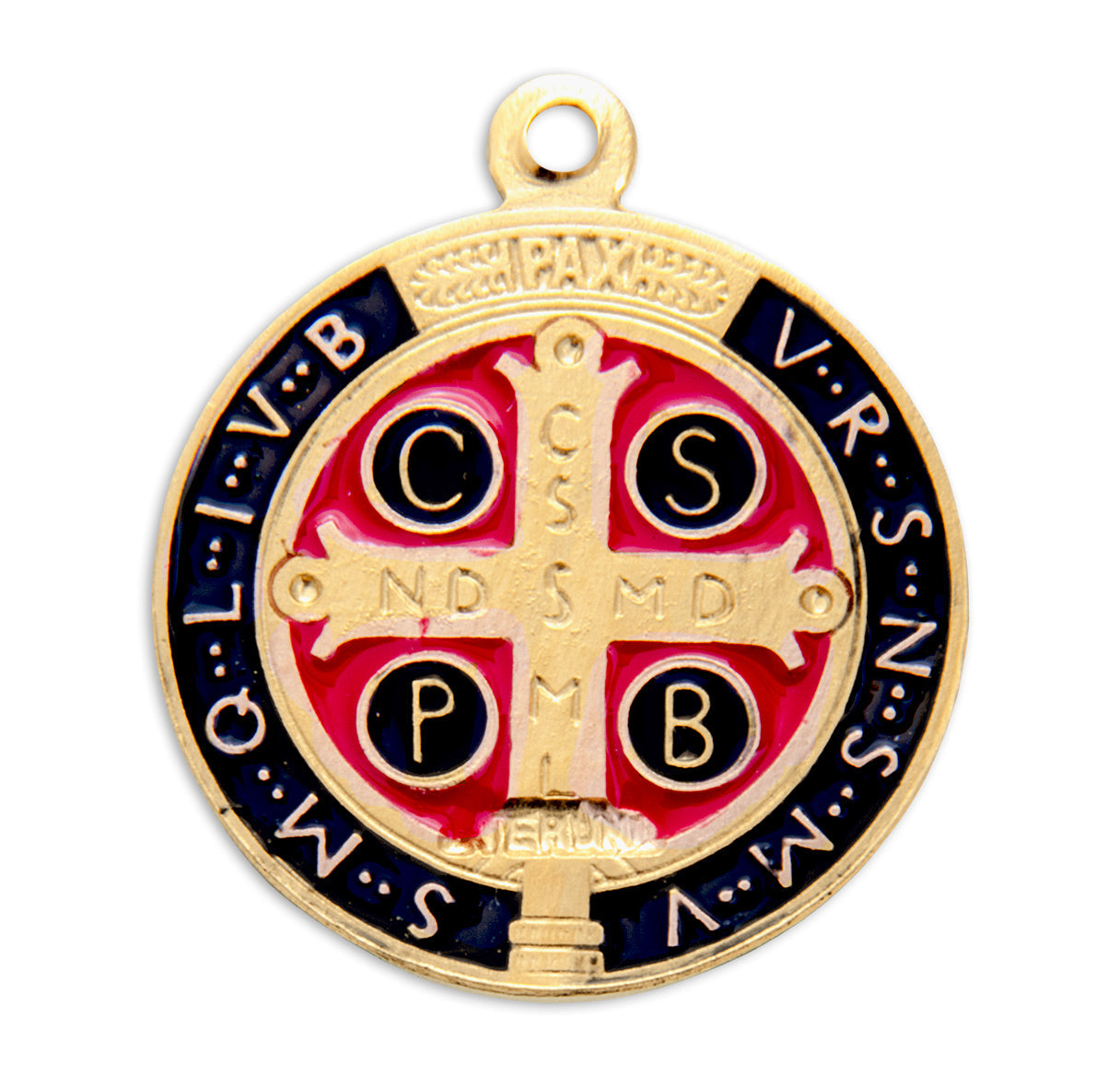 Saint Benedict Jubilee Gold Over Sterling Silver Medal Necklace | 16kt Gold Plated .925 Silver