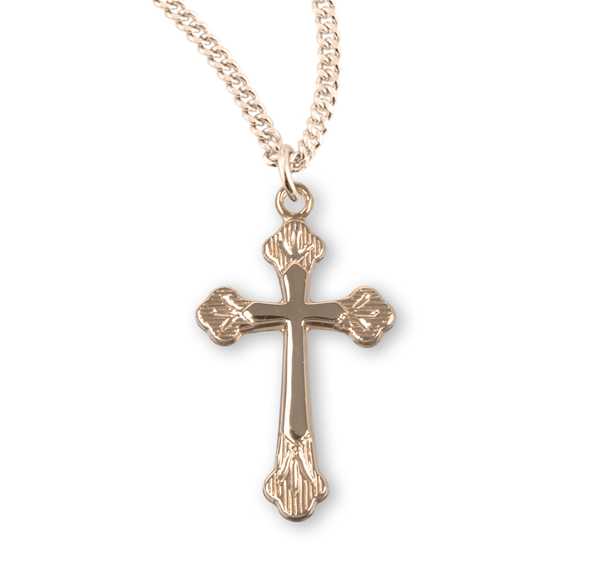 Gold Over Sterling Silver Cross Necklace | 16kt Gold Plated .925 Silver