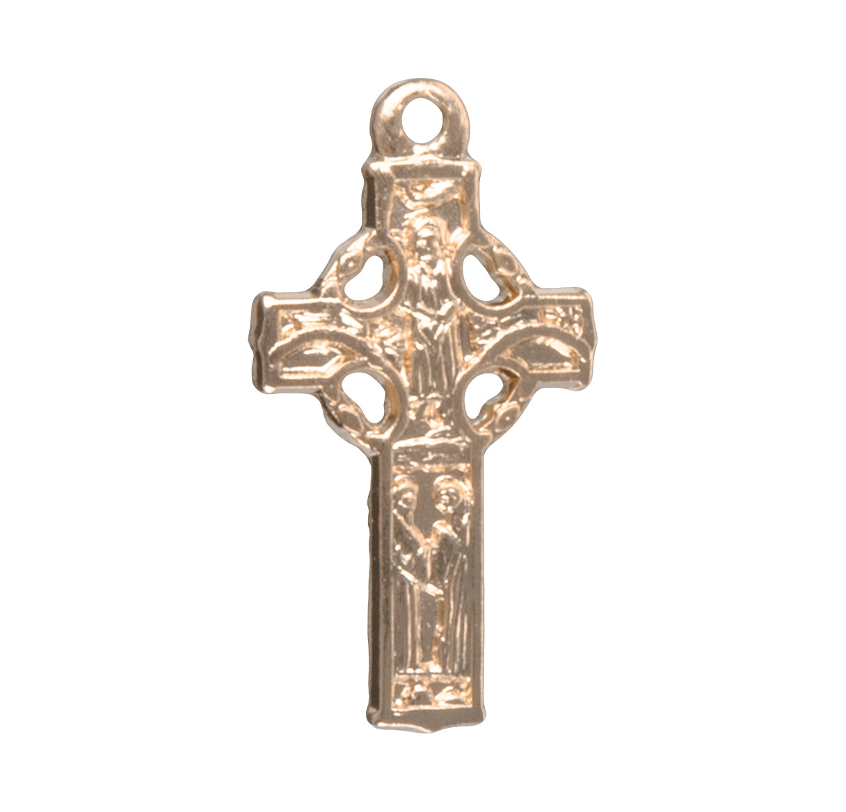 Gold Over Sterling Silver Irish Celtic Cross Necklace | 16kt Gold Plated .925 Silver