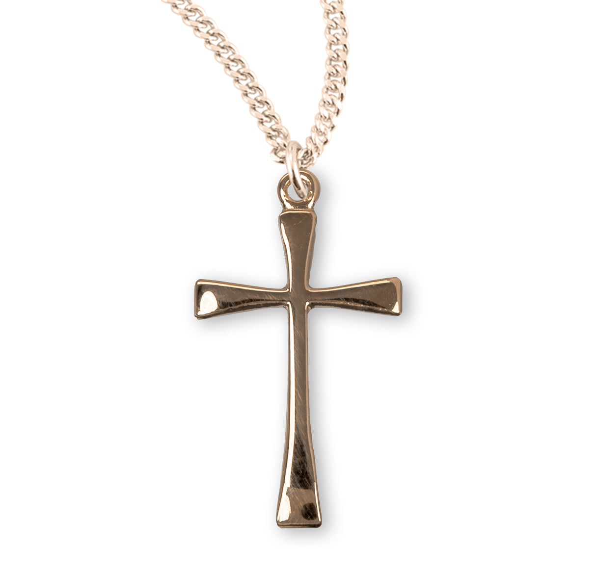 Gold Over Sterling Silver Cross Necklace | 16kt Gold Plated .925 Silver