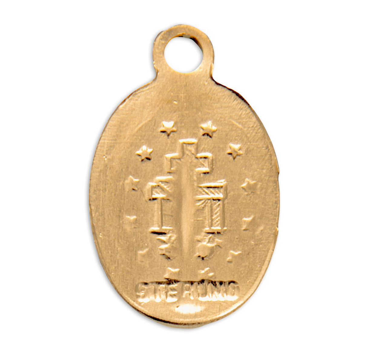 Gold Over Sterling Miraculous Medal Necklace | 16kt Gold Plated .925 Silver