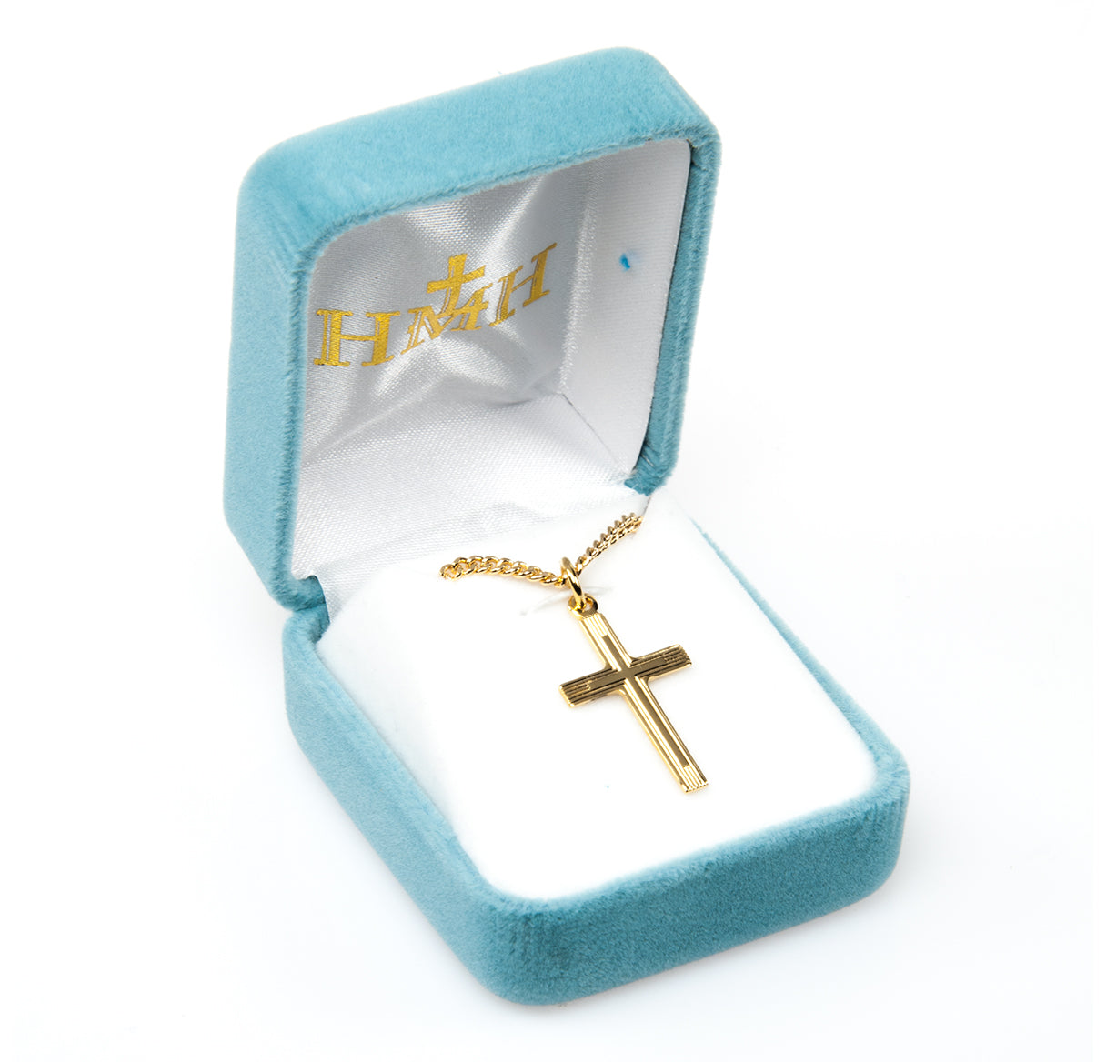 Gold Over Sterling Silver Cross Necklace | 16kt Gold Plated .925 Silver