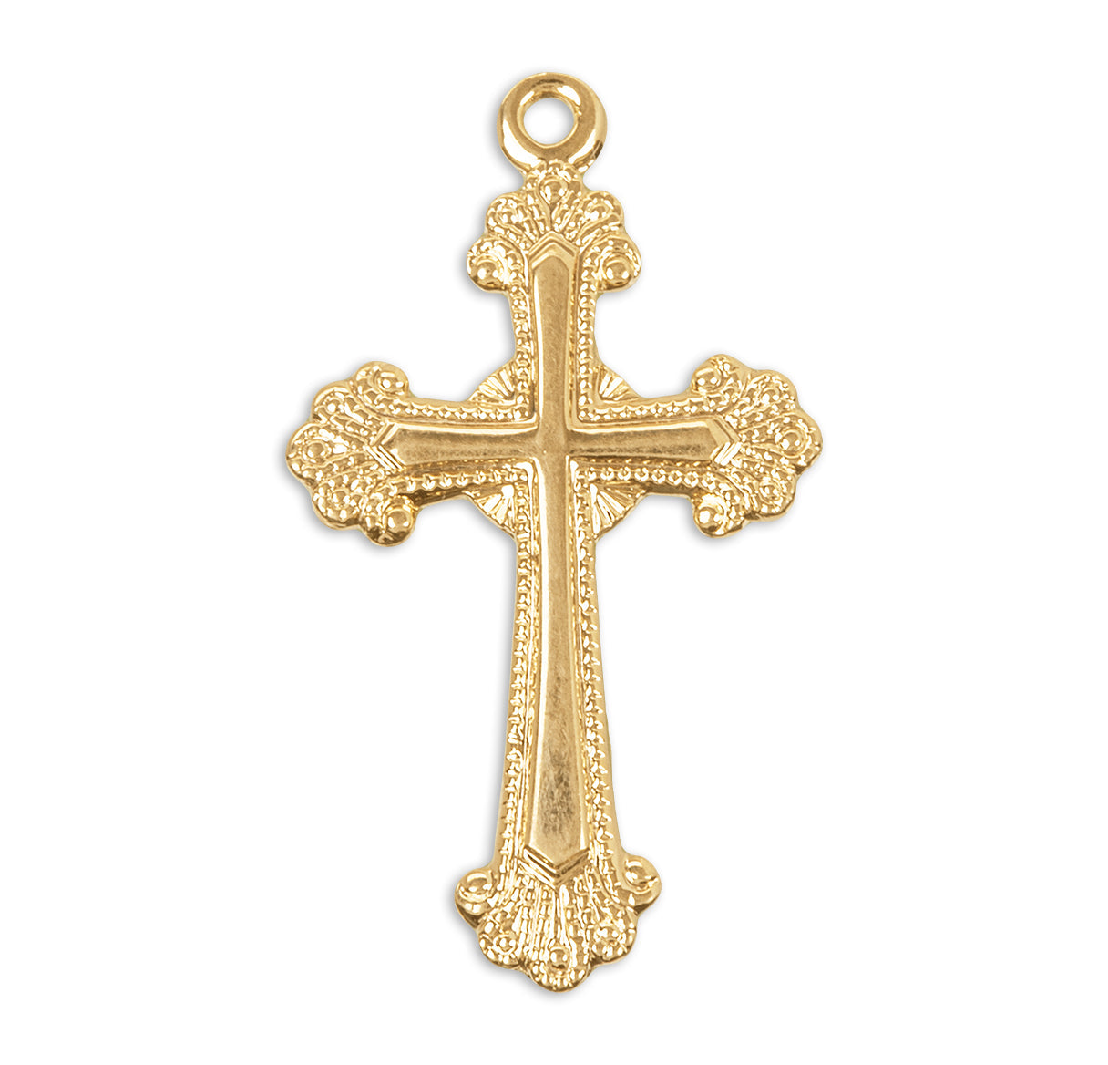 Gold Over Sterling Silver Cross Necklace | 16kt Gold Plated .925 Silver