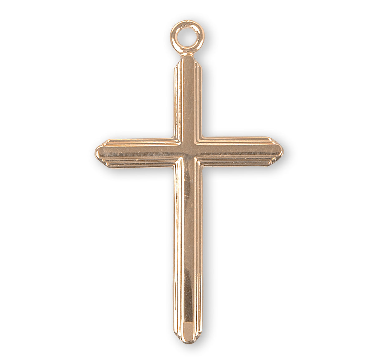 Gold Over Sterling Silver Cross Necklace | 16kt Gold Plated .925 Silver