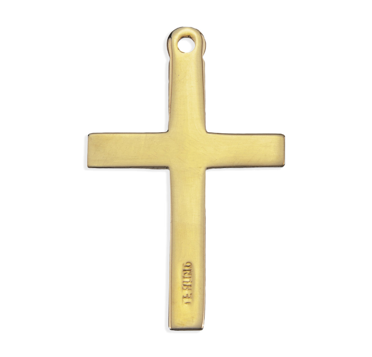 Gold Over Sterling Silver Starburst Cross Necklace | 16kt Gold Plated .925 Silver