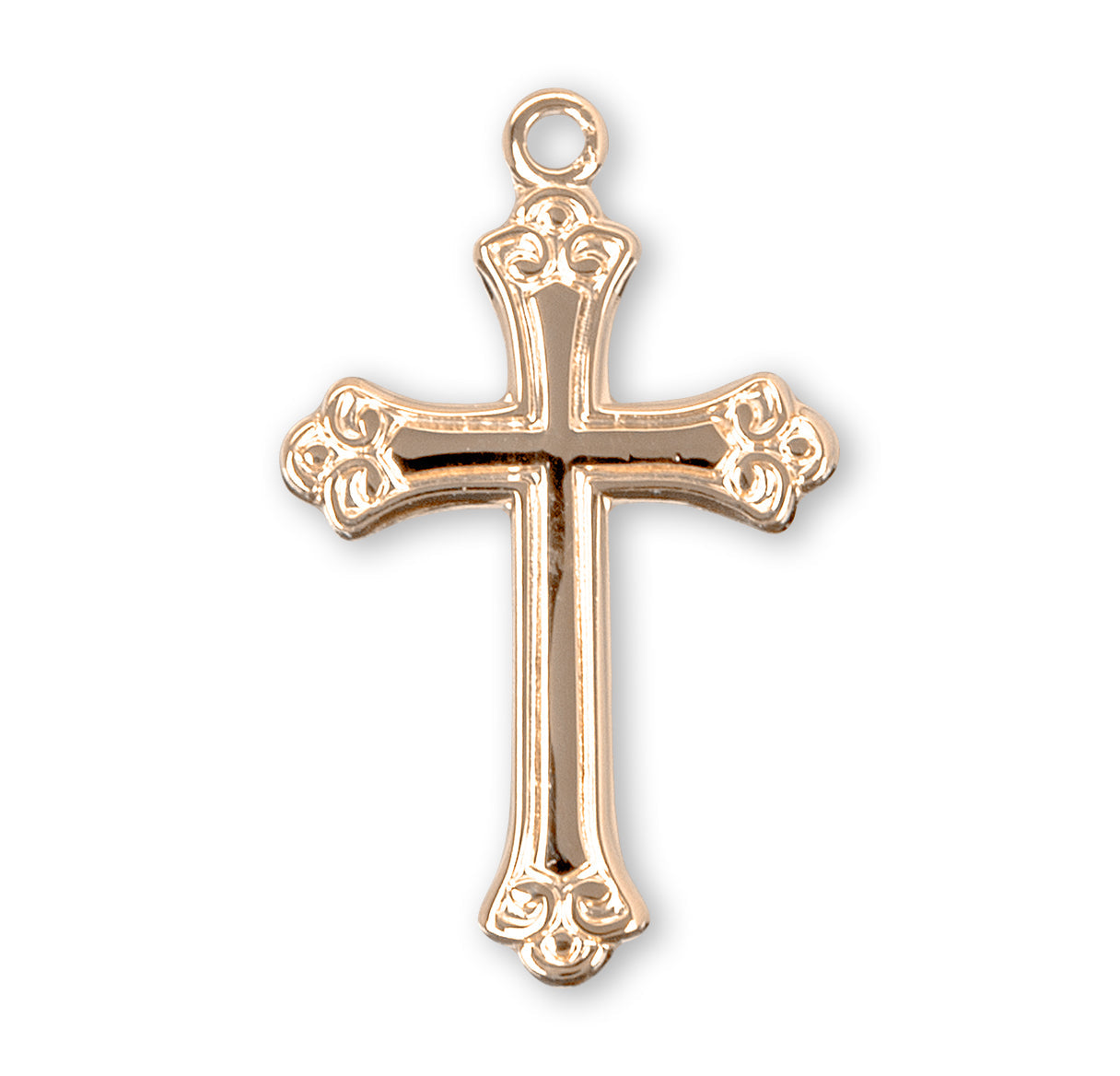 Gold Over Sterling Silver Cross Necklace | 16kt Gold Plated .925 Silver