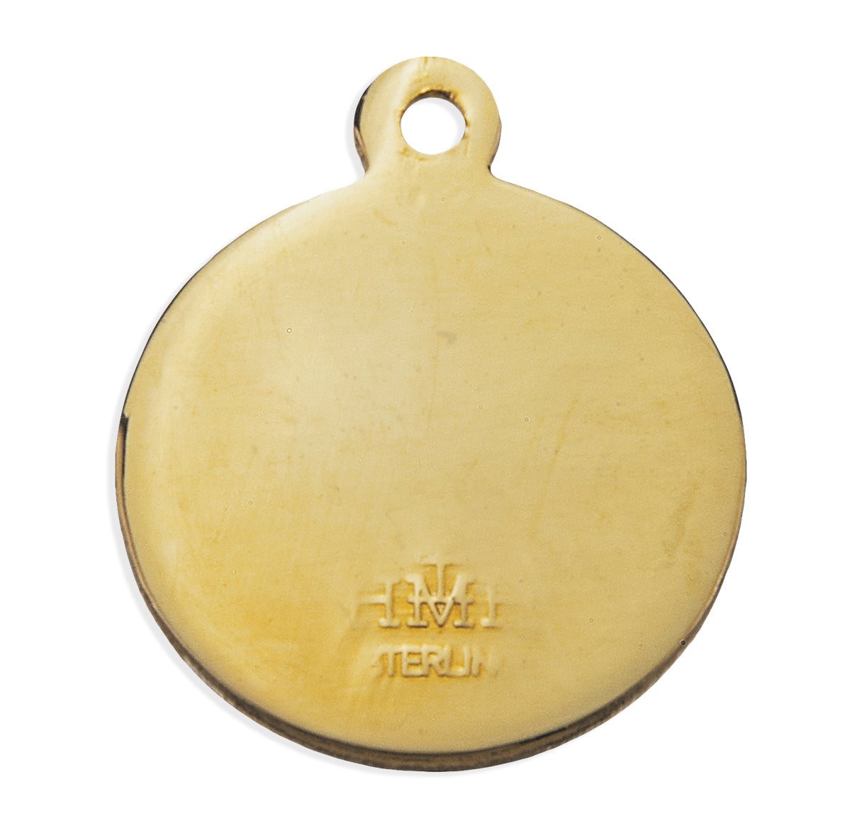 Gold Over Sterling Silver Cross on Clover with Blue and White Epoxy Necklace | 16kt Gold Plated .925 Silver