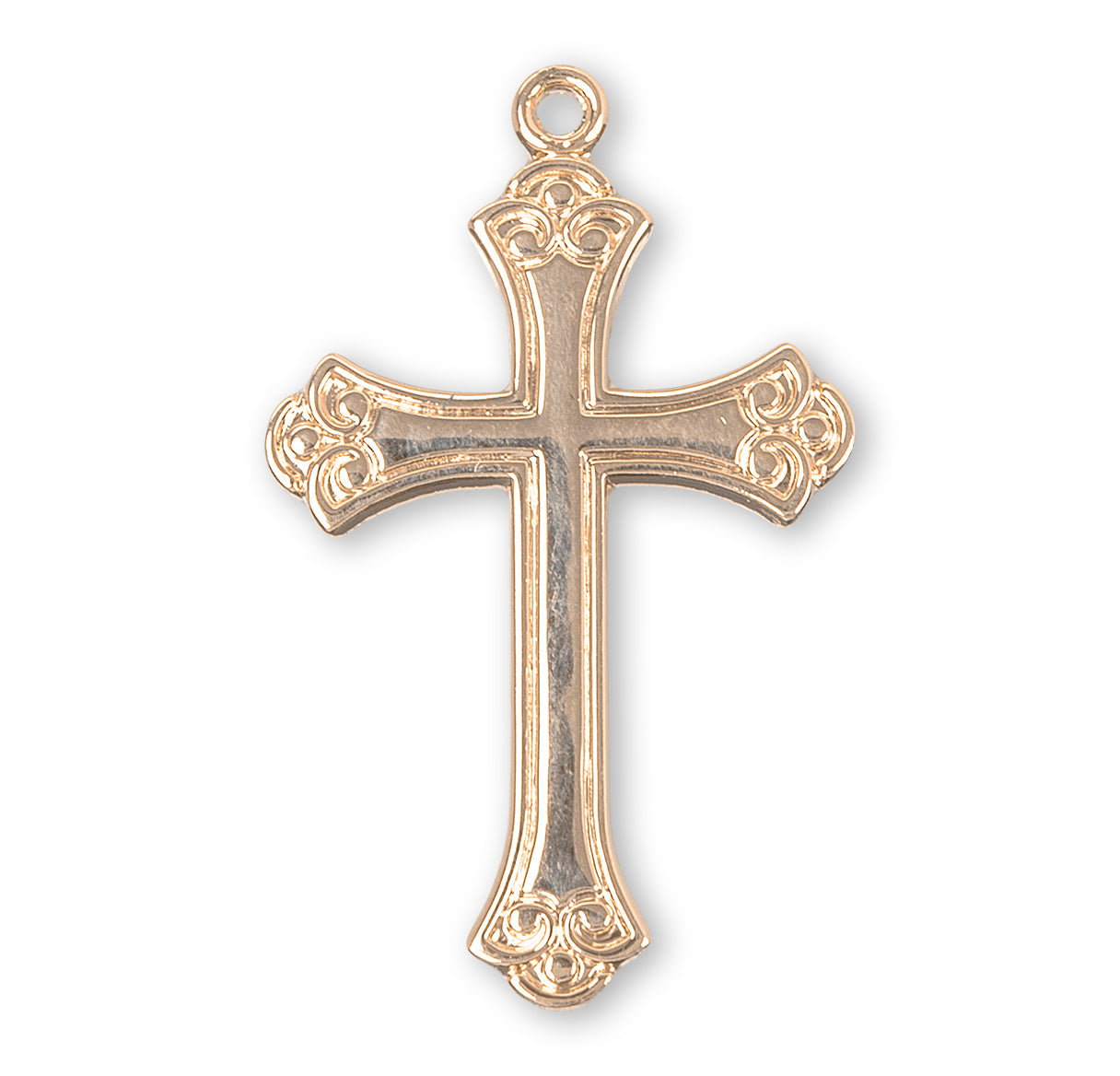 Gold Over Sterling Silver Cross Necklace | 16kt Gold Plated .925 Silver