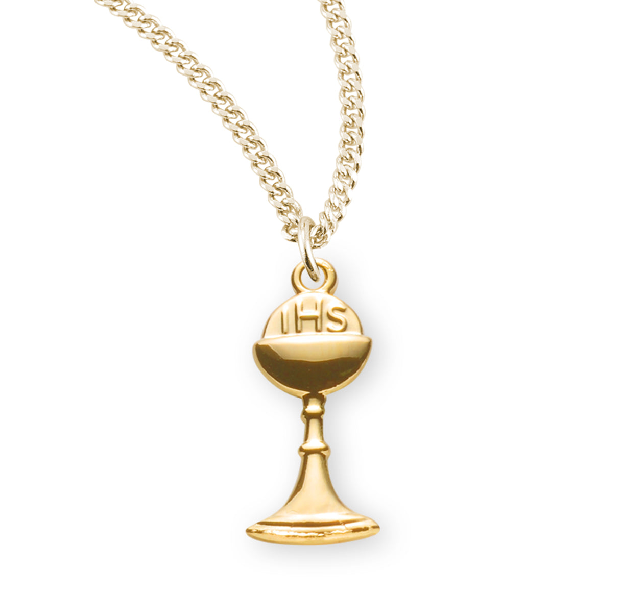 Gold Over Sterling Silver Chalice Pendant | 16kt Gold Plated .925 Silver