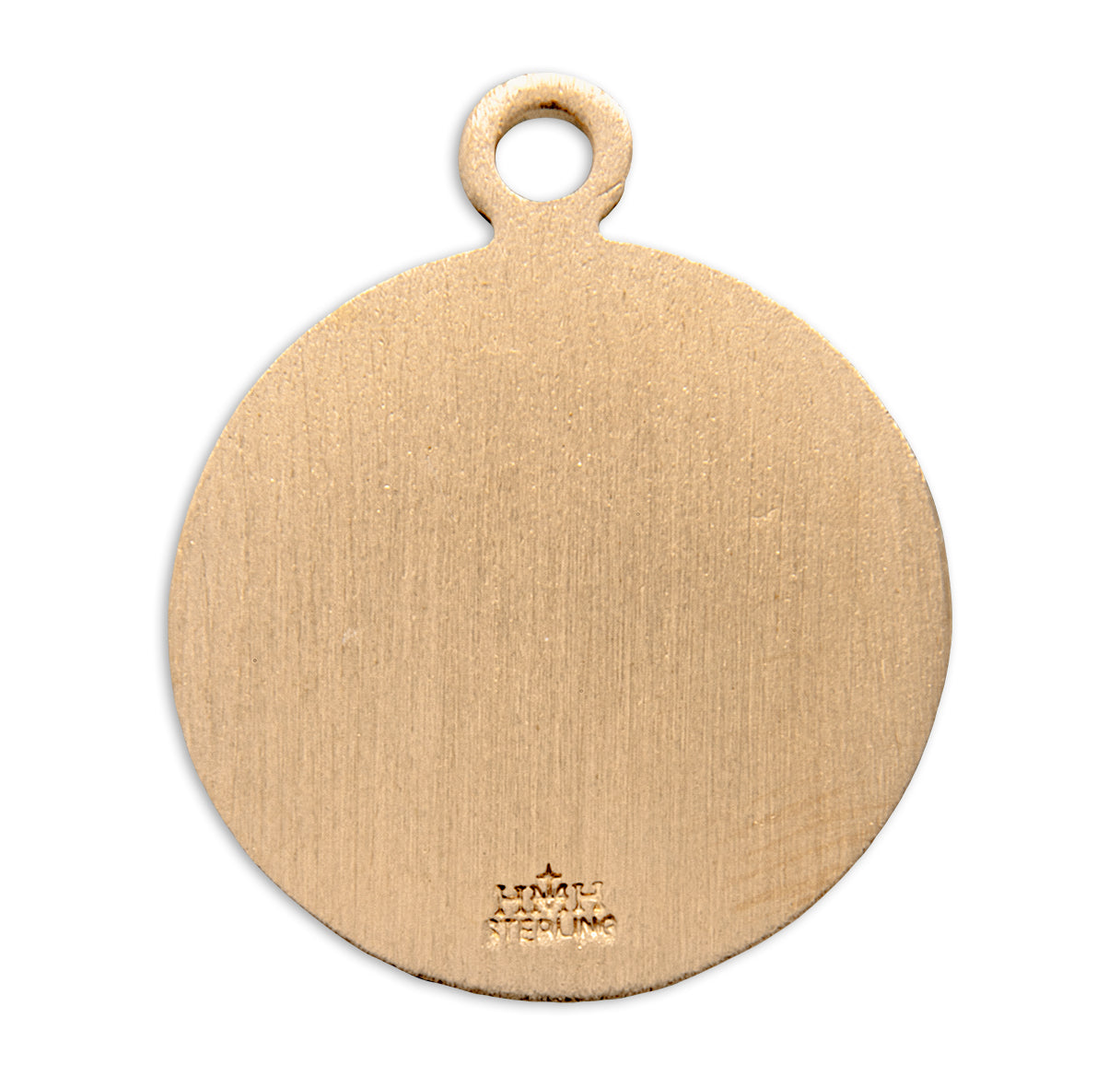Patron Saint Francis of Assisi Round Gold Over Sterling Silver Medal Necklace | 16kt Gold Plated .925 Silver