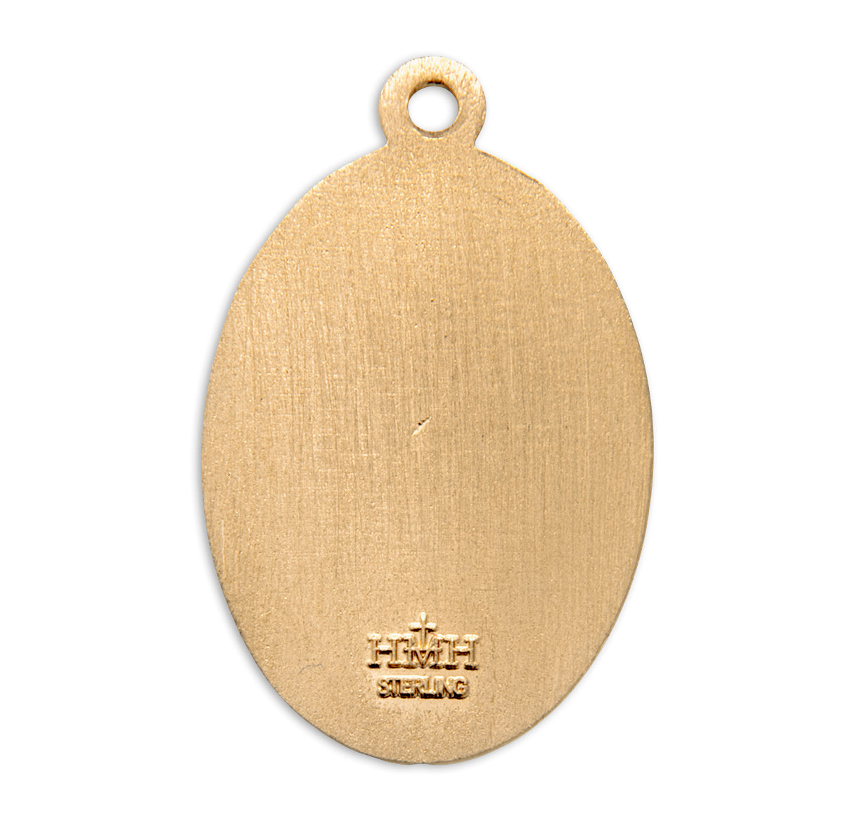 Patron Saint Christopher Oval Gold Over Sterling Silver Medal Necklace | 16kt Gold Plated .925 Silver