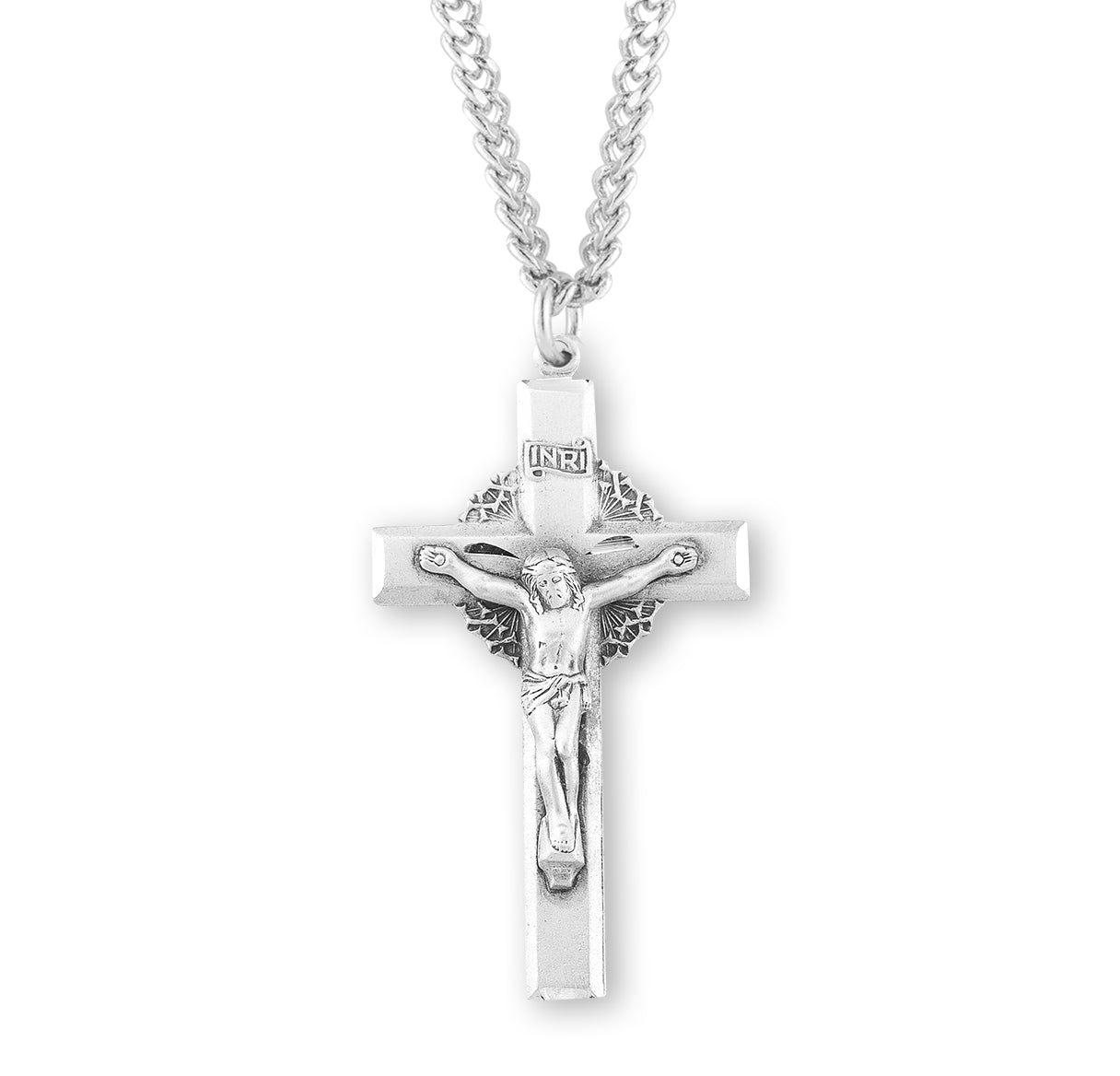 Sterling Silver "Crown of Thorns" Crucifix Necklace | .925 Silver