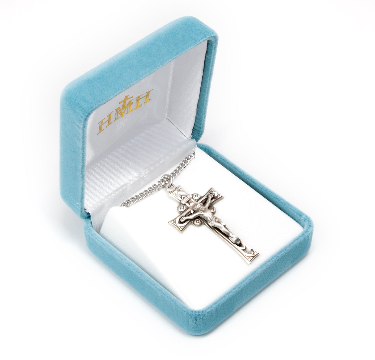Deep Relief Sterling Silver Crucifix Necklace | .925 Silver