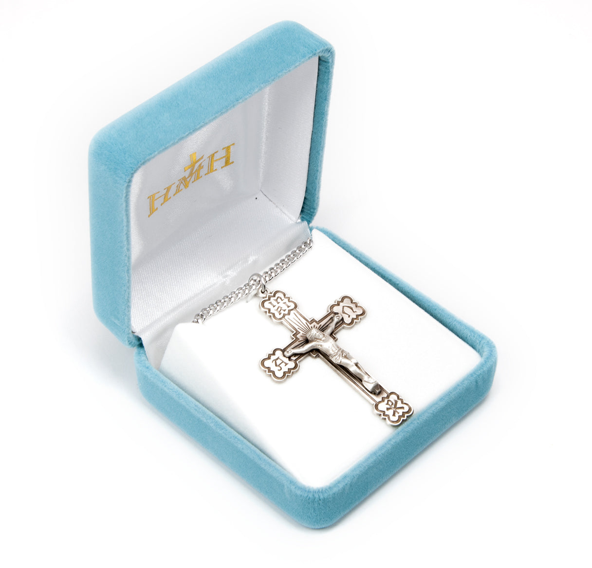 Alpha Omega Sterling Silver Crucifix Necklace | .925 Silver
