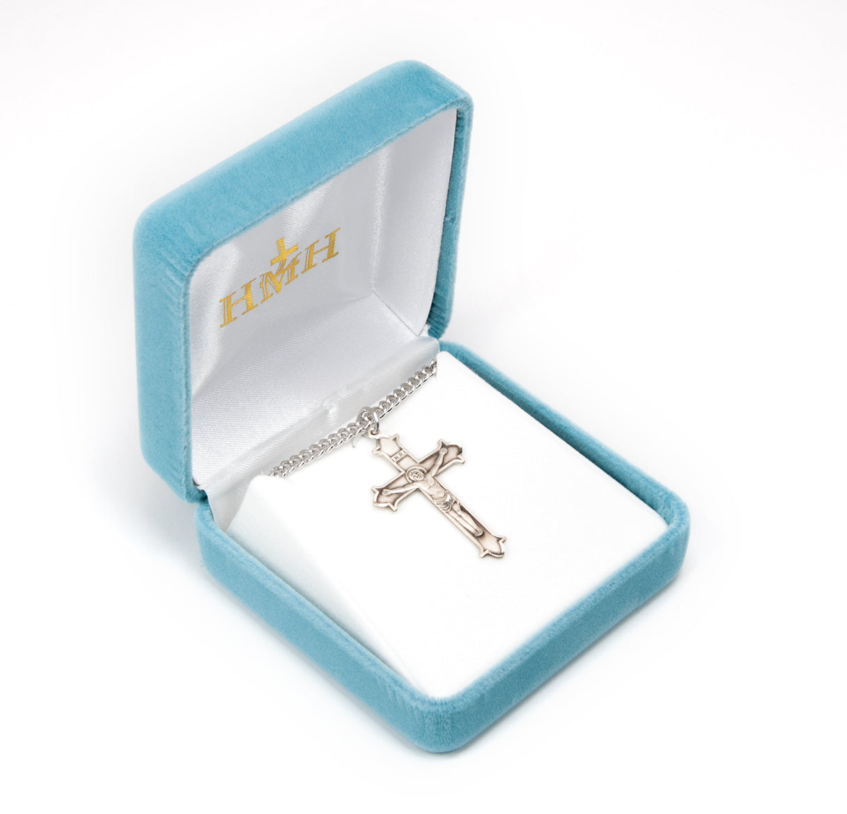 Flare Tipped Sterling Silver Crucifix Necklace | .925 Silver