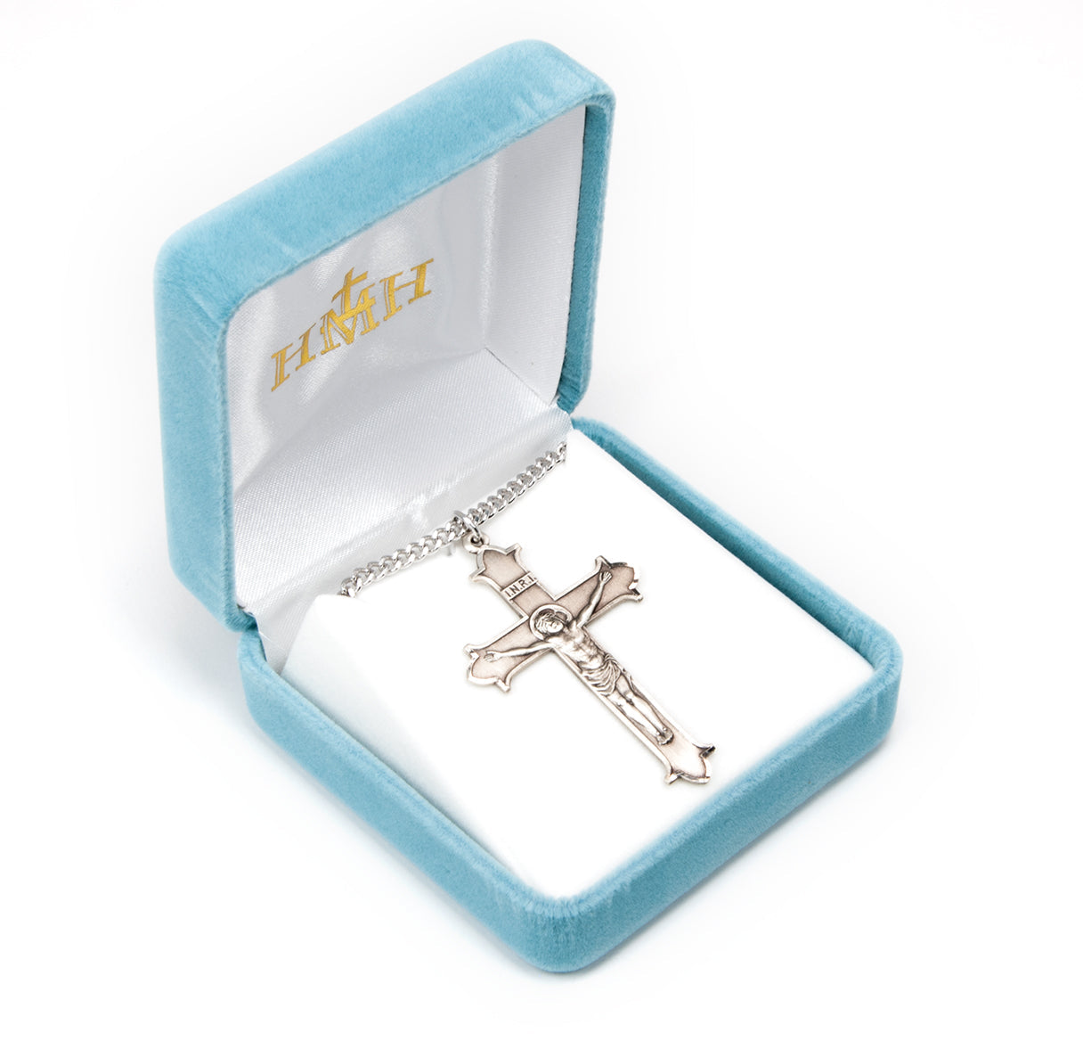 Flare Tipped Sterling Silver Crucifix Necklace | .925 Silver