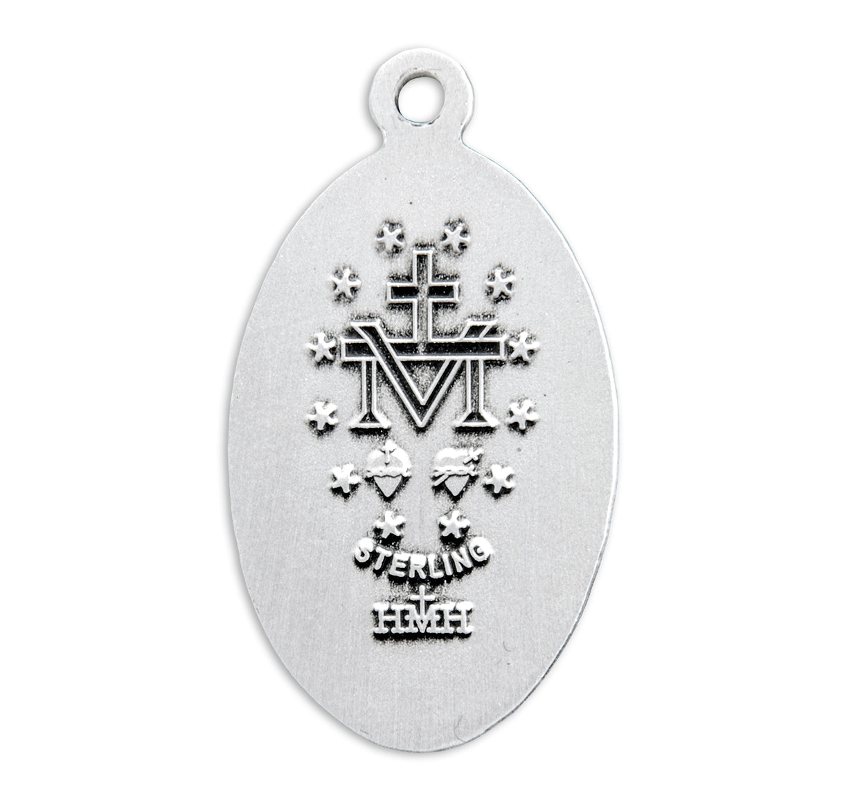Sterling Silver Sterling Silver Miraculous Medal Pendant with Chain | .925 Silver
