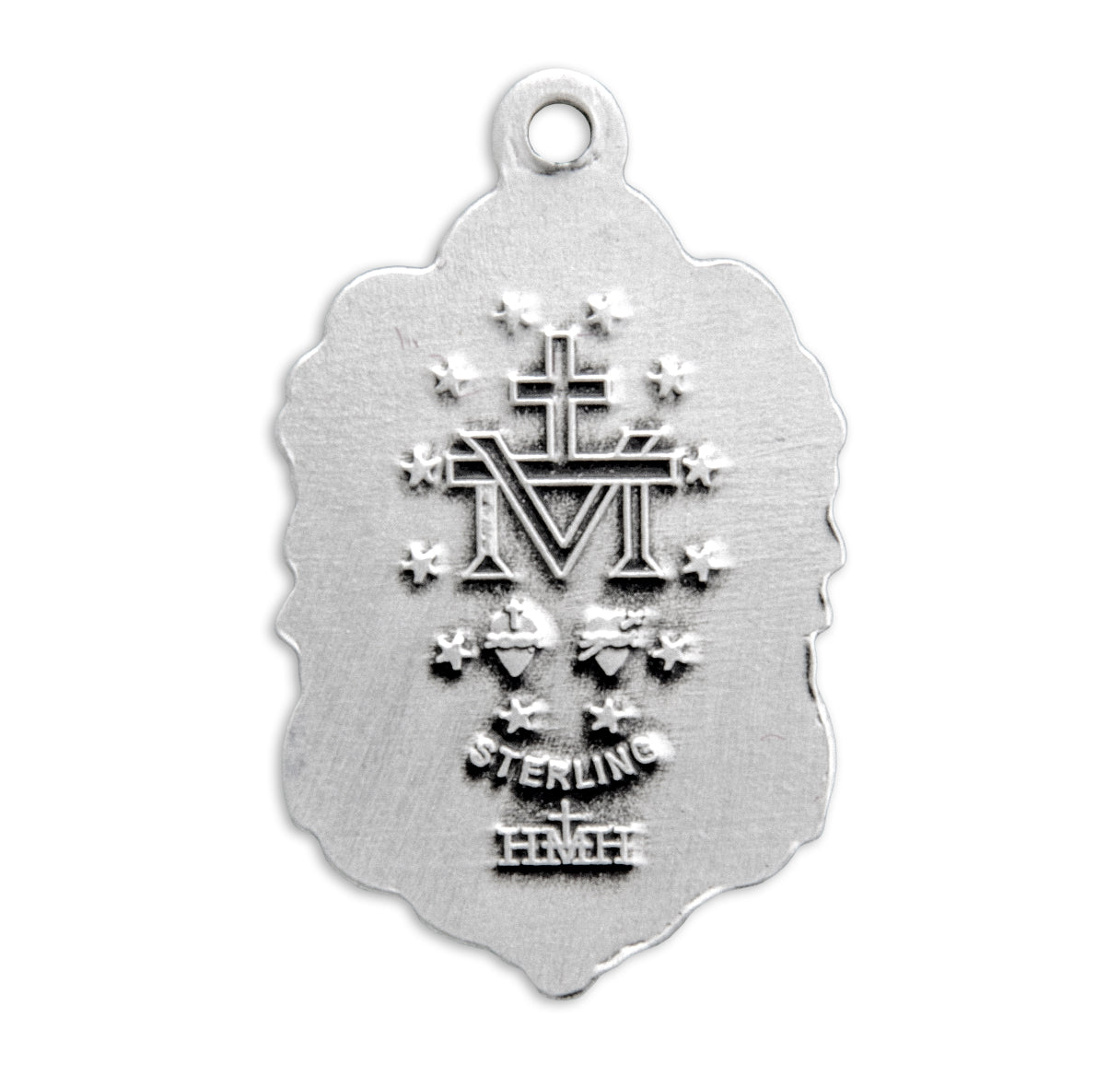 Sterling Silver Miraculous Medal Pendant with Chain | .925 Silver