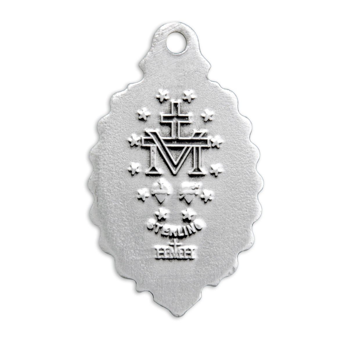 Sterling Silver Miraculous Medal Pendant with Chain | .925 Silver