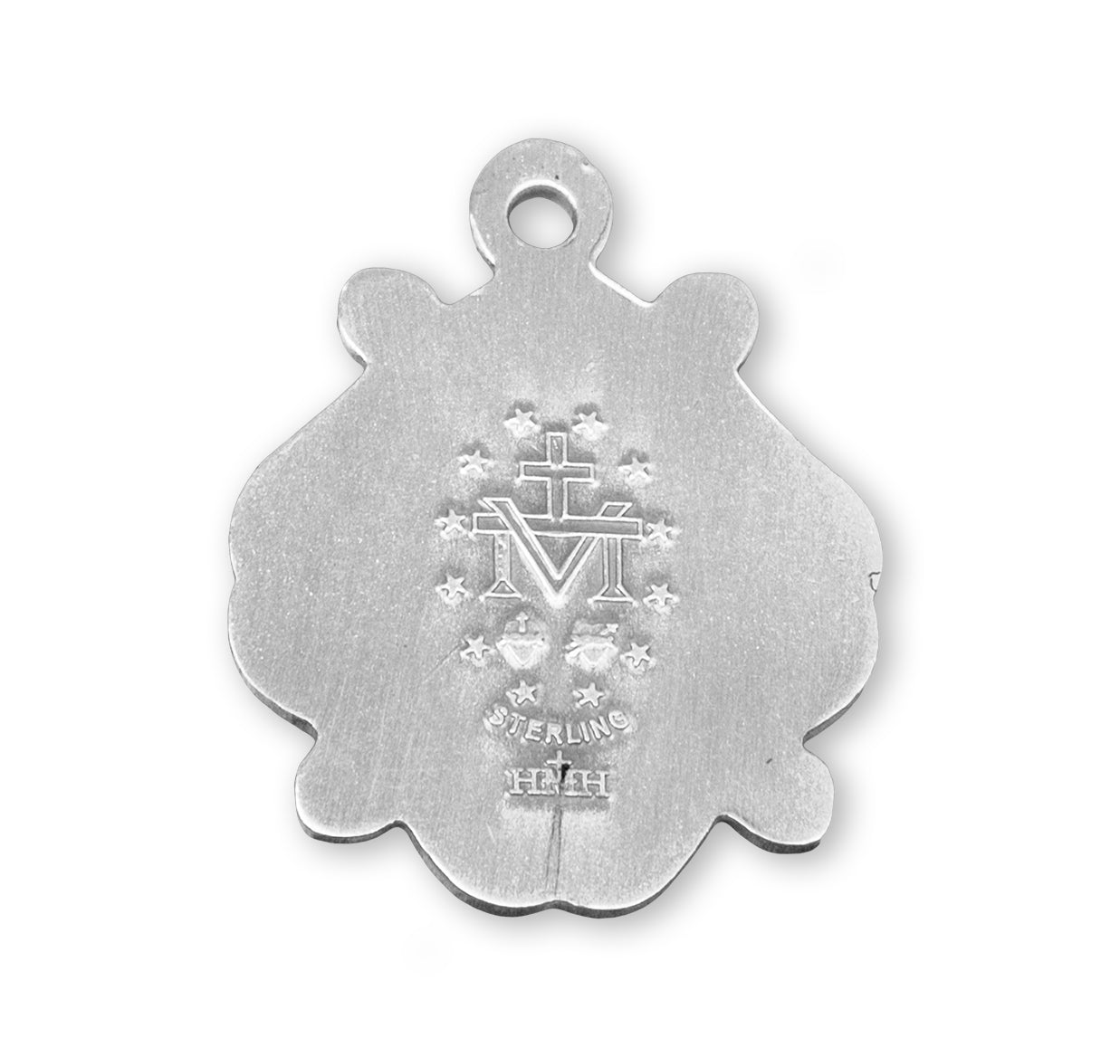 Sterling Silver Miraculous Medal Pendant with Chain Celtic Knot | .925 Silver