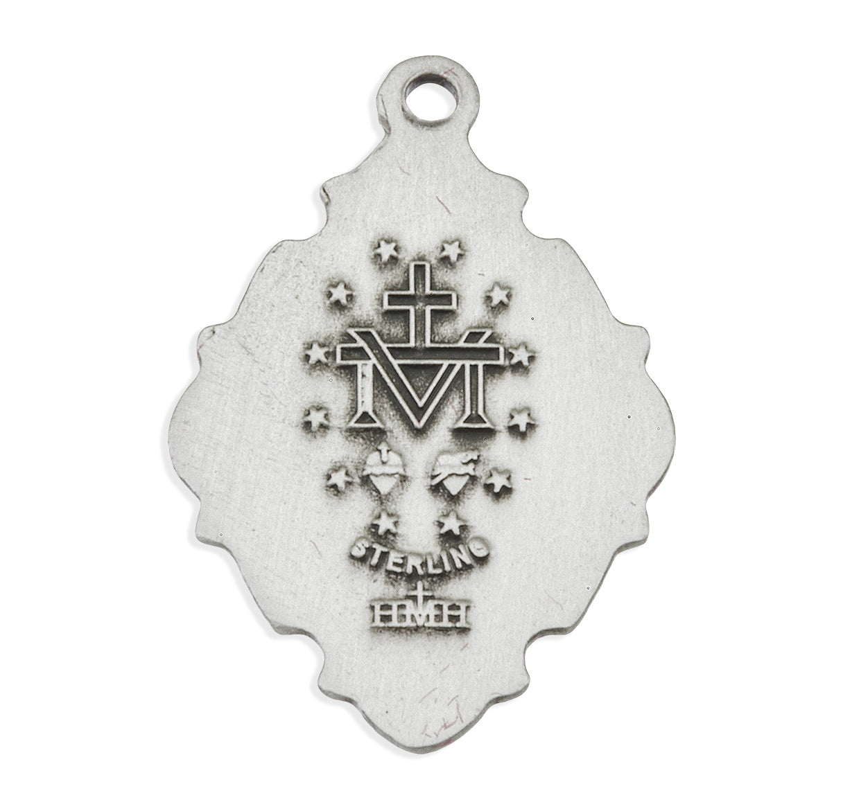 Sterling Silver Miraculous Medal Pendant with Chain | .925 Silver