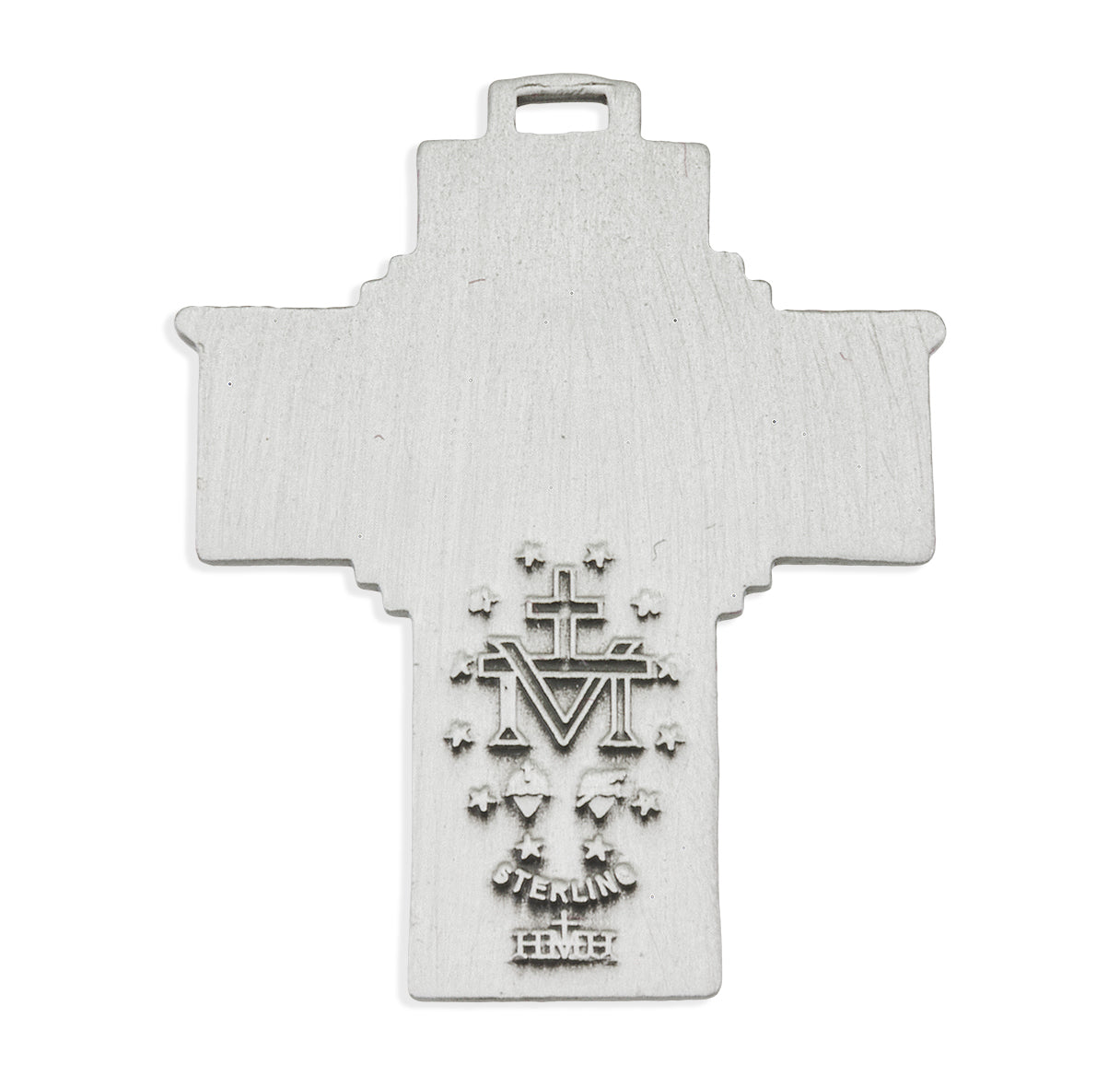 Military "Winged" Sterling Silver Miraculous Medal Pendant with Chain | .925 Silver