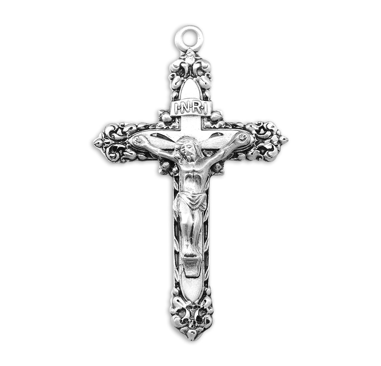 Sterling Silver Ornate Crucifix Necklace | .925 Silver
