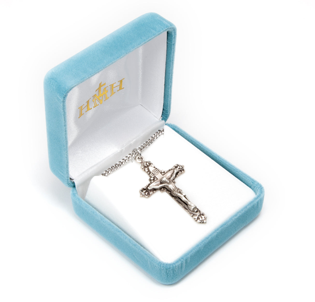 Sterling Silver Ornate Crucifix Necklace | .925 Silver