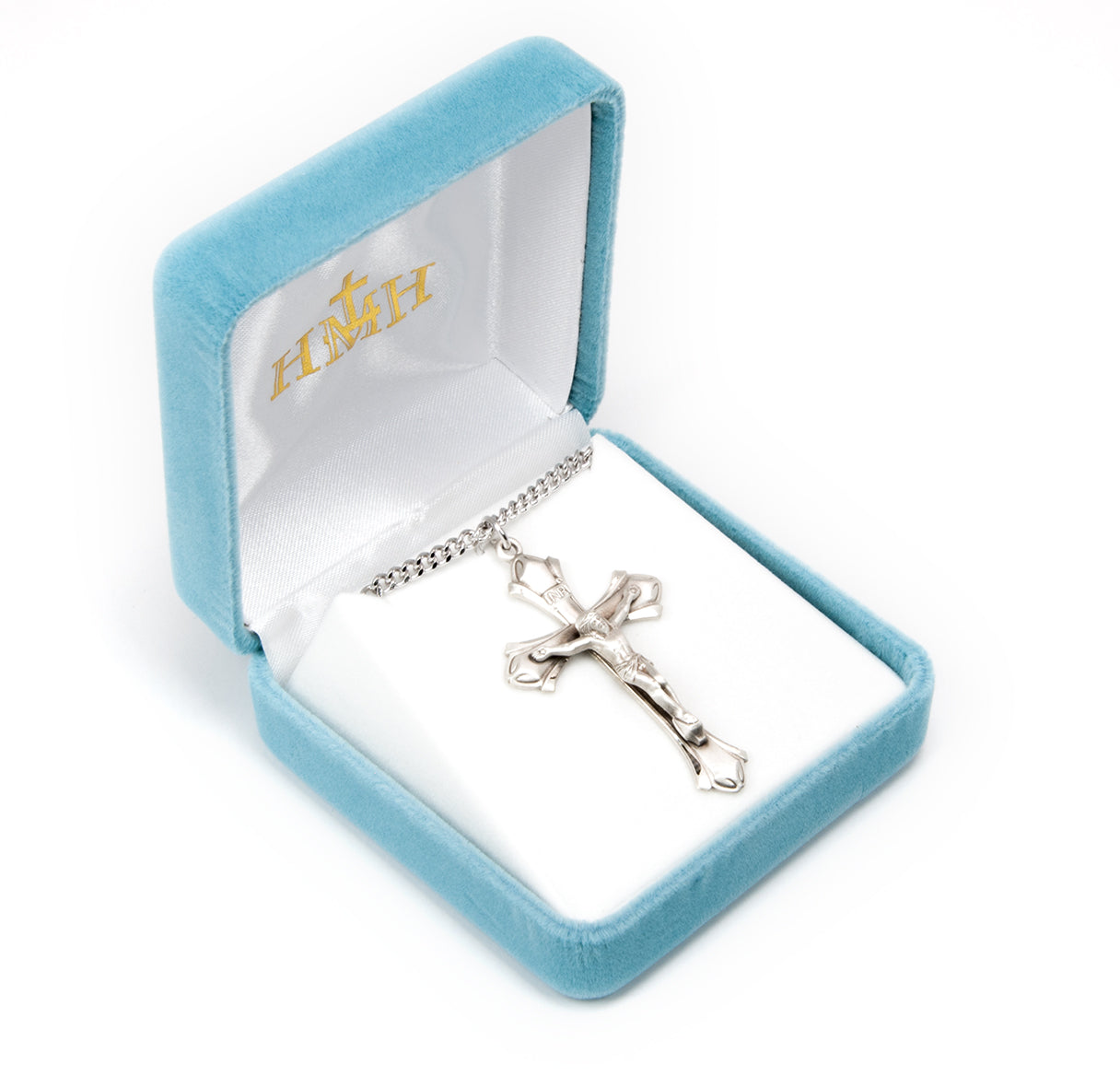 Sterling Silver Flare End Crucifix Necklace | .925 Silver