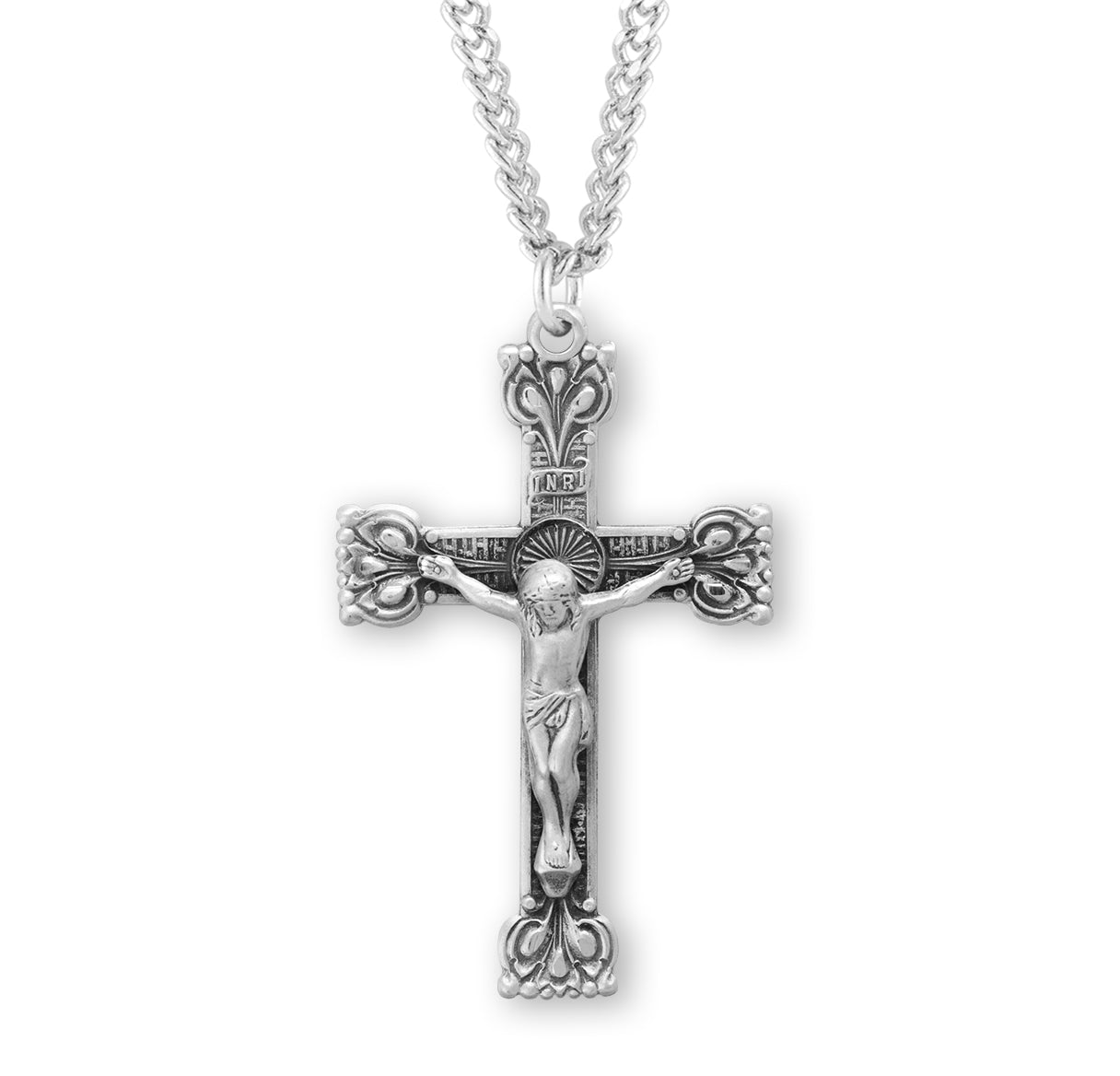 Sterling Silver Highly Detailed Crucifix Necklace | .925 Silver