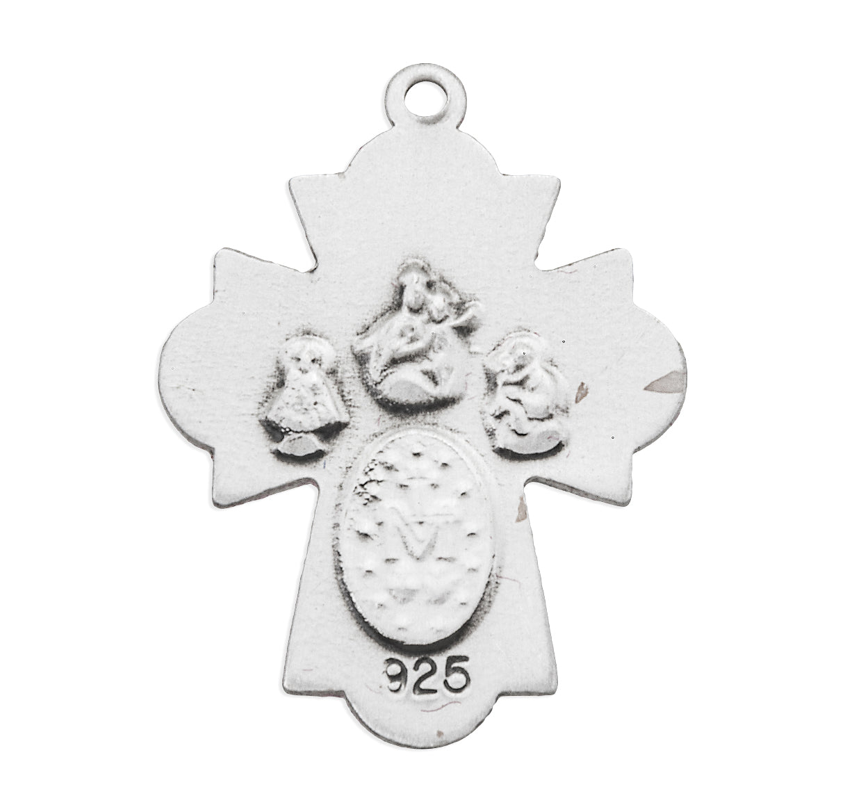Sterling Silver 4-Way Cross Medal Pendant with Chain | .925 Silver