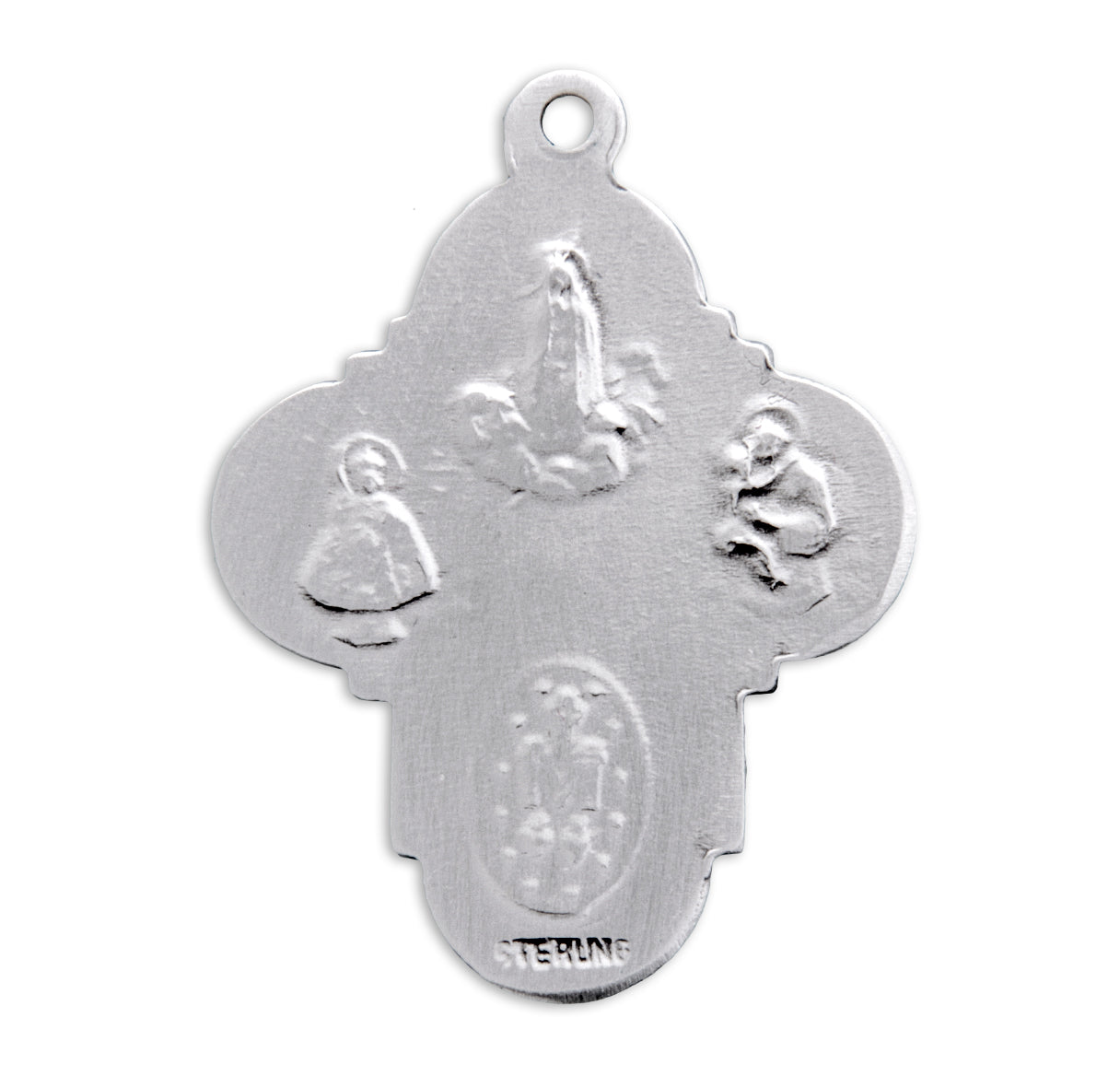Sterling Silver 4-Way Cross Medal Pendant with Chain | .925 Silver