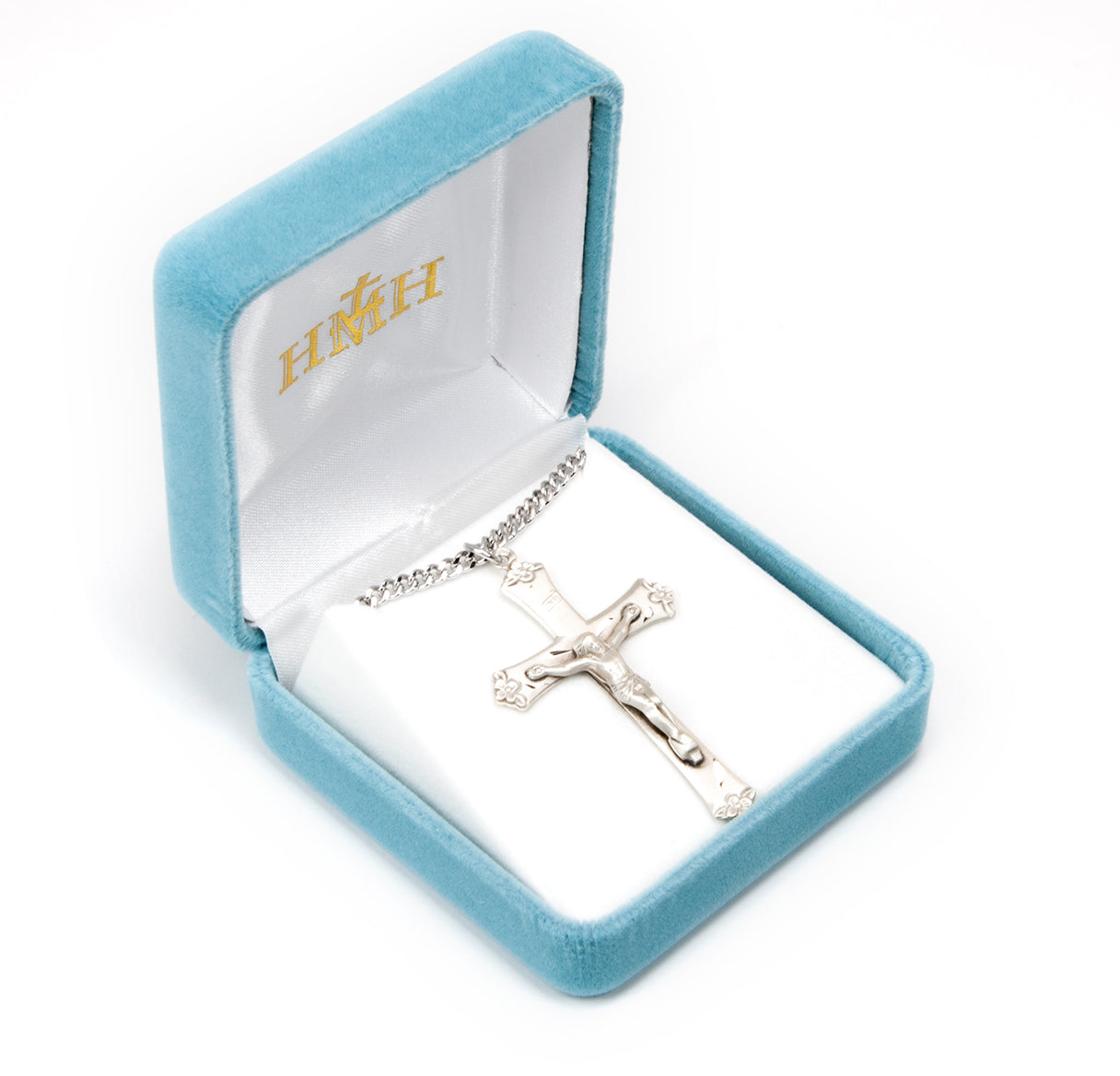 Sterling Silver Flare Tipped Crucifix Necklace | .925 Silver