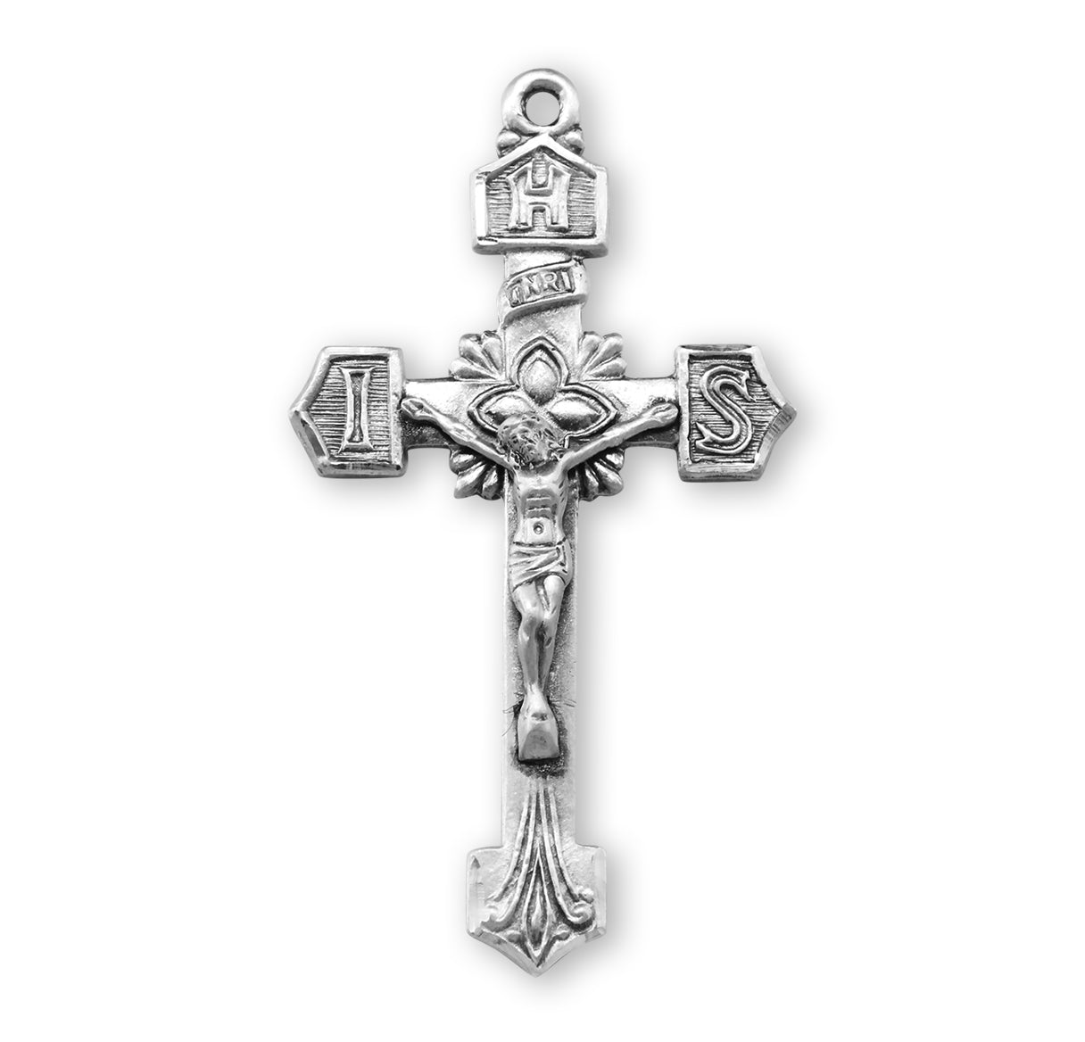 Sterling Silver IHS Crucifix Necklace | .925 Silver