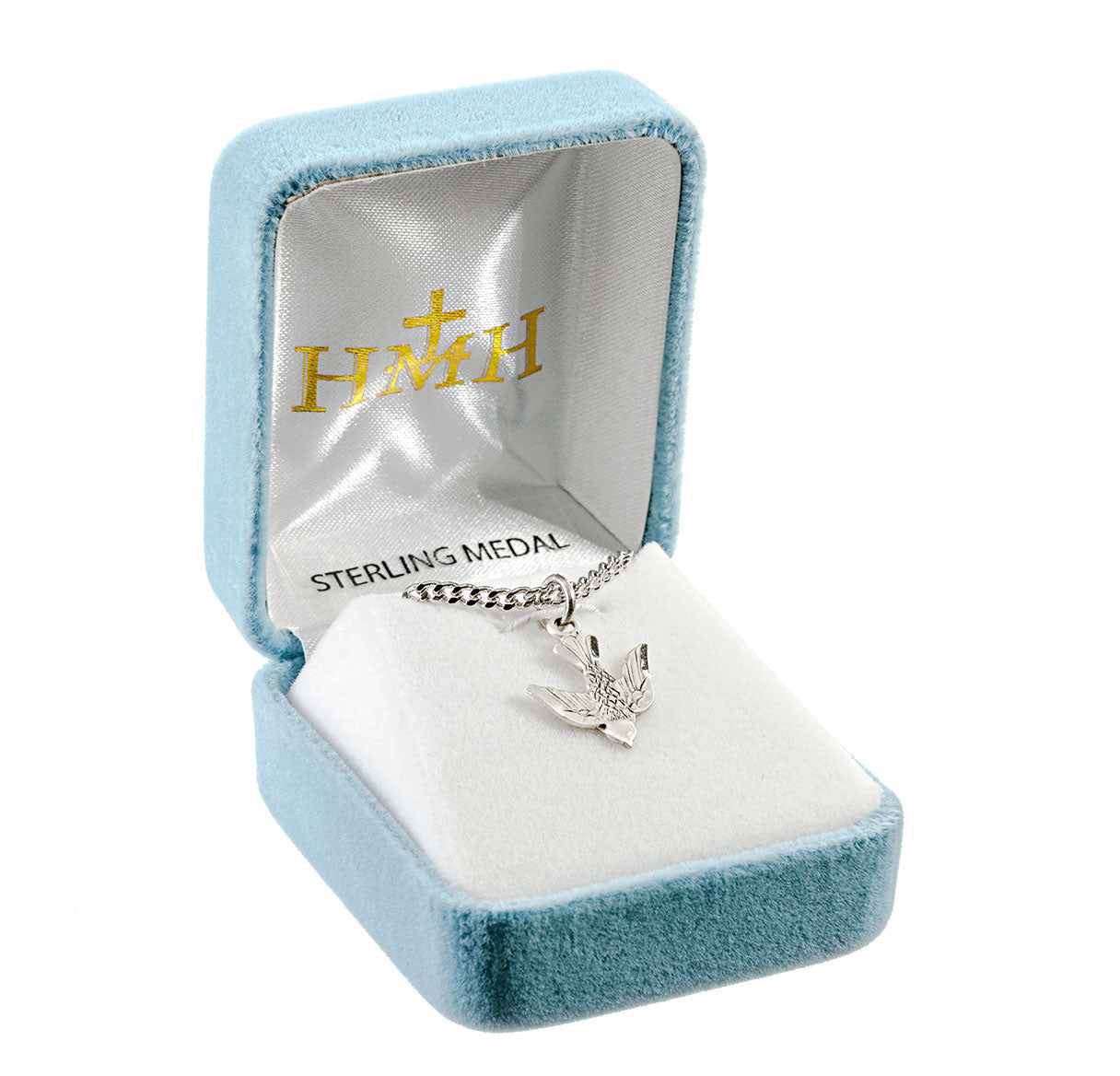 Holy Spirit Sterling Silver Medal Pendant with Chain | .925 Silver