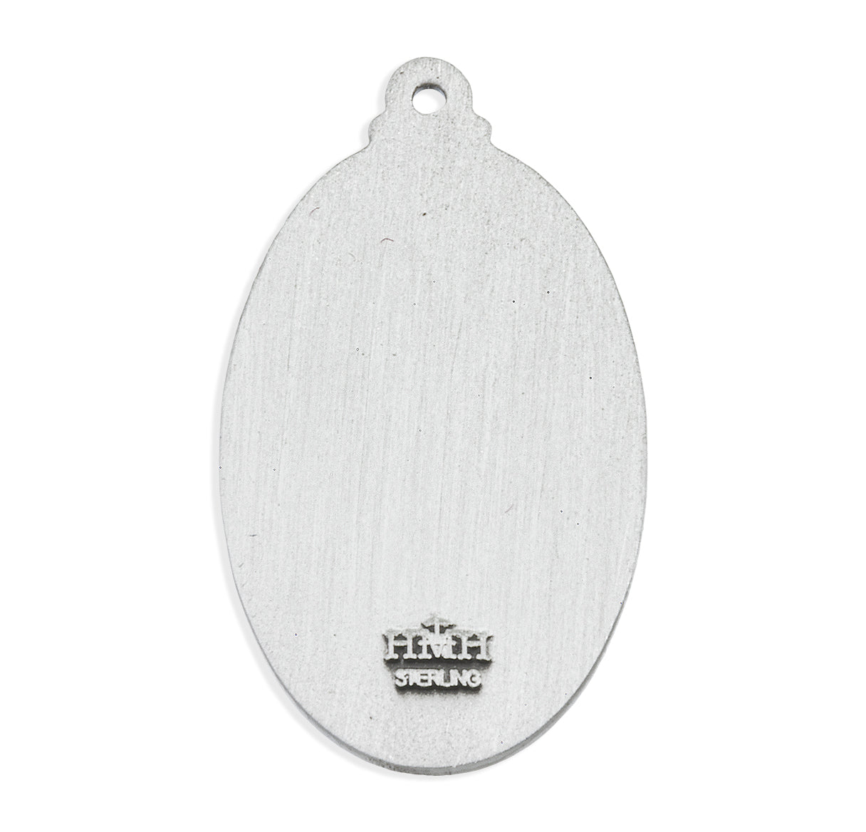 Saint Christopher Protect Us Oval Sterling Silver Medal Pendant with Chain | .925 Silver